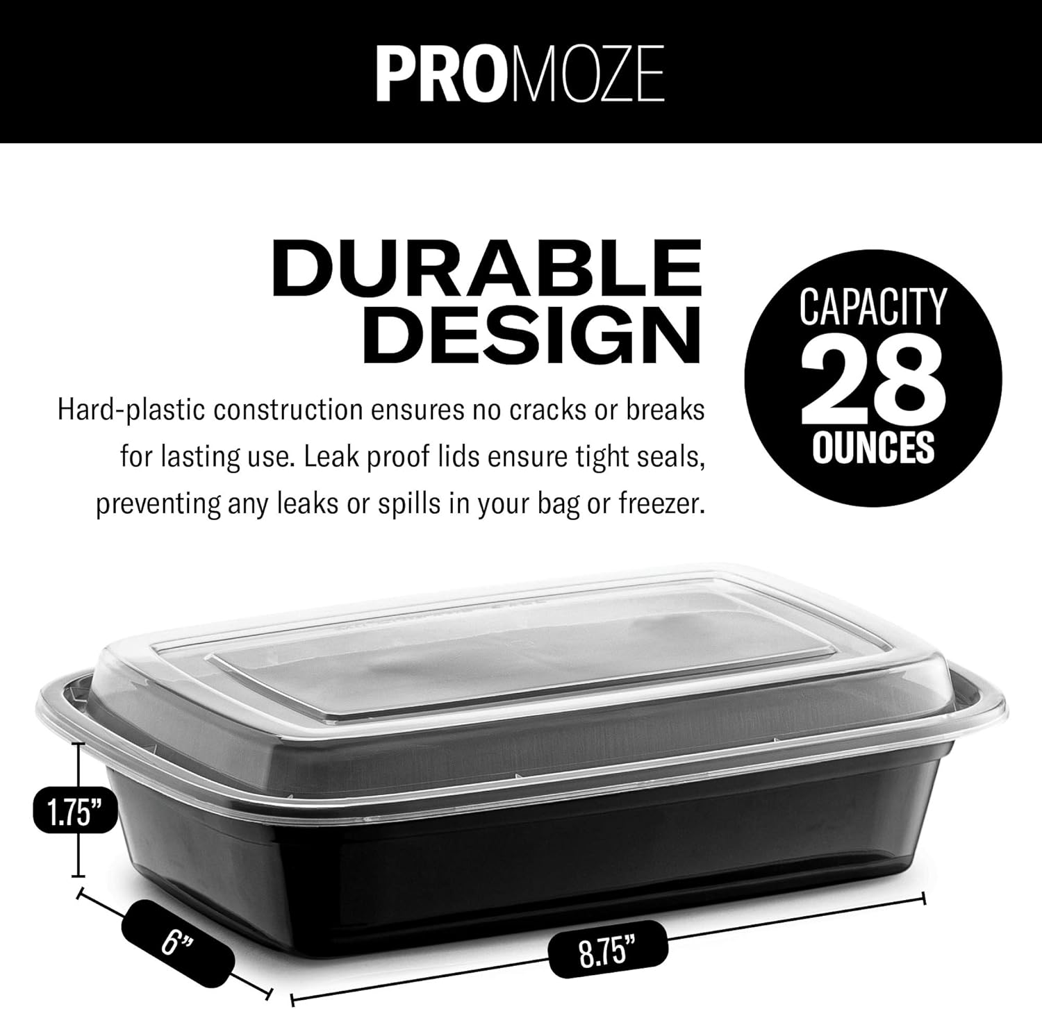 Reusable Meal Prep Containers with Lids - Image 4