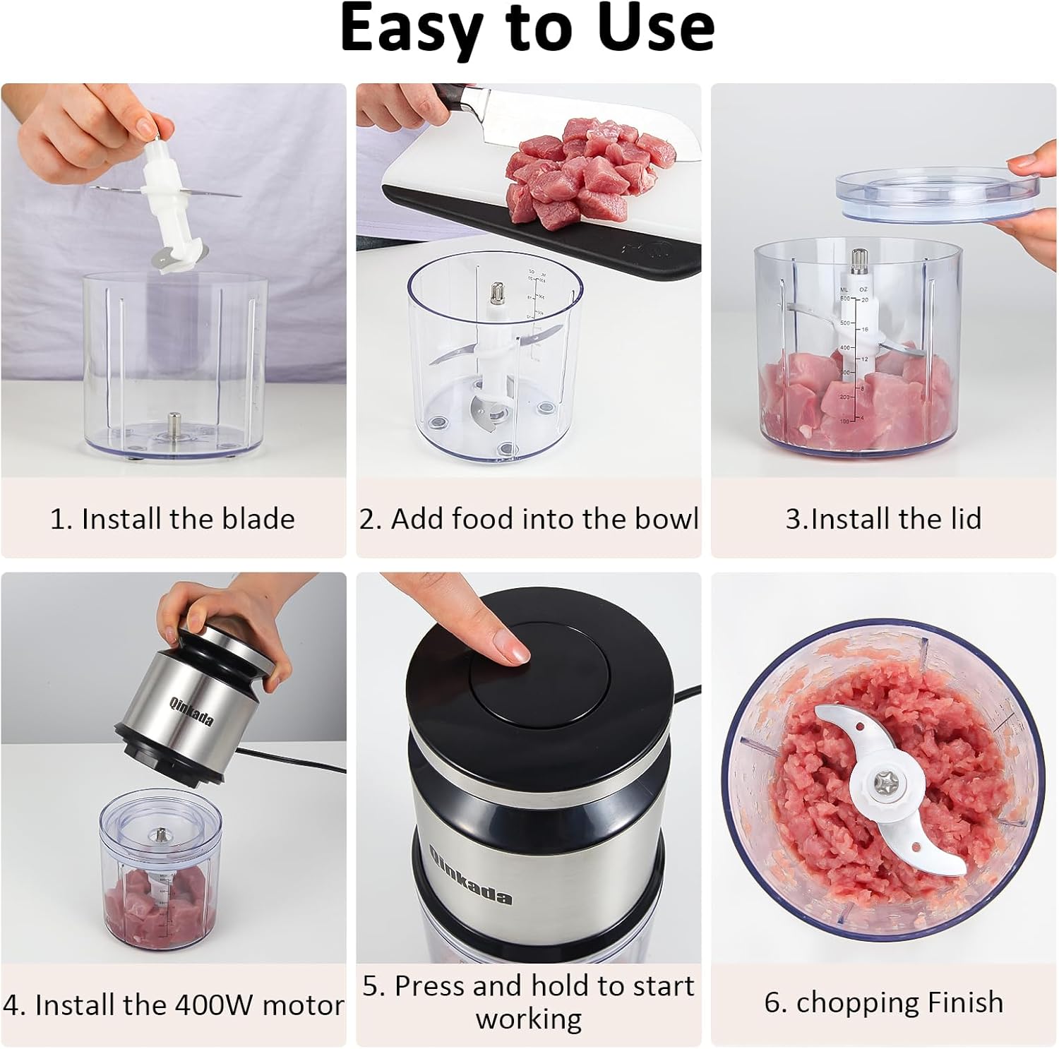Electric Mini Food Processor Grinder - Image 8