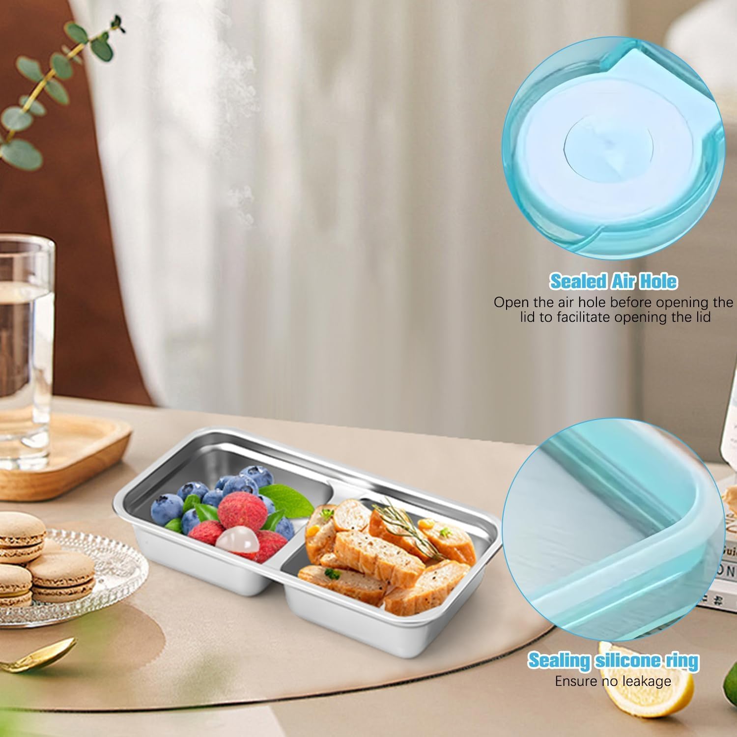 Stainless Steel Snack Containers with Lids - Image 7