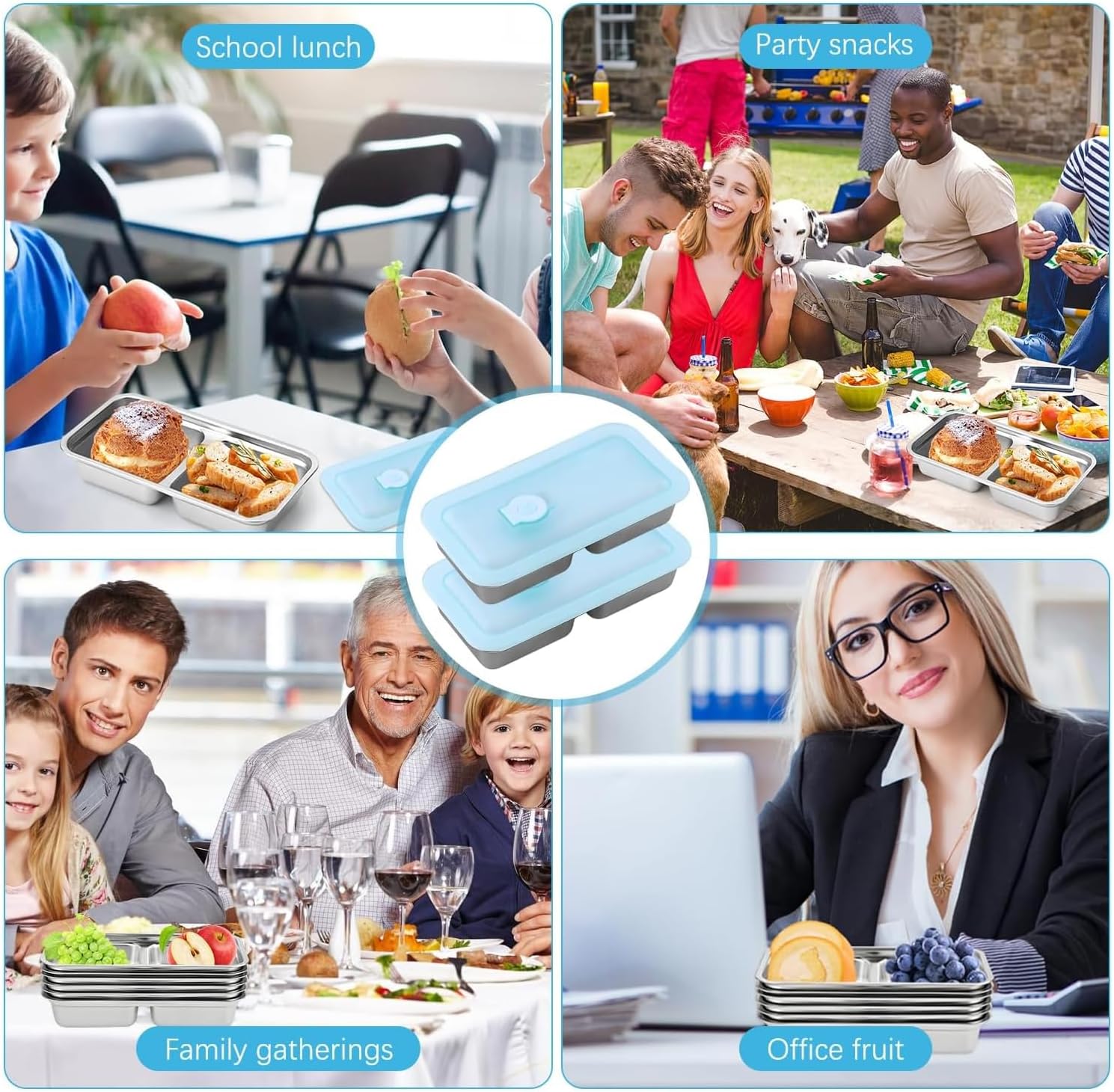 Stainless Steel Snack Containers with Lids - Image 8