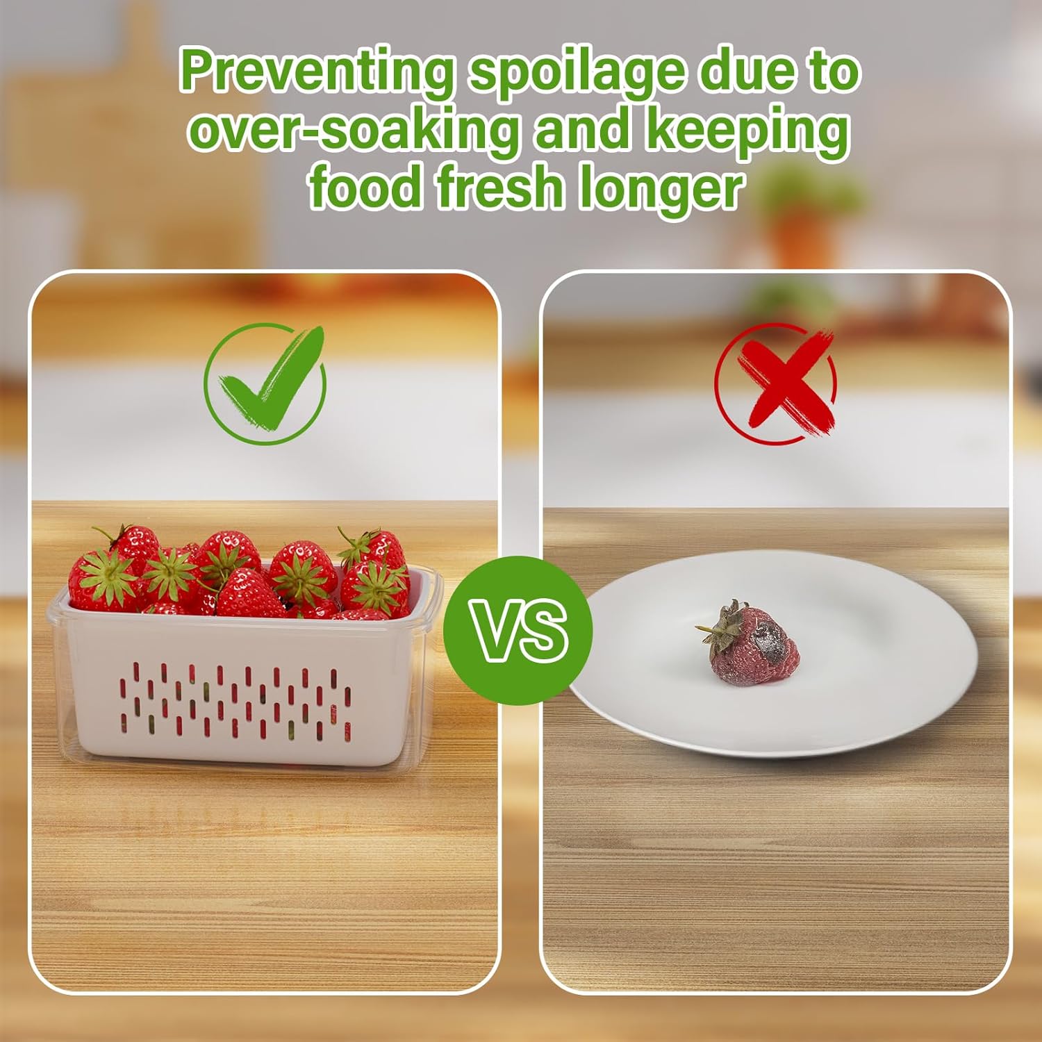 Fruit Storage Container with Removable Colander - Image 7