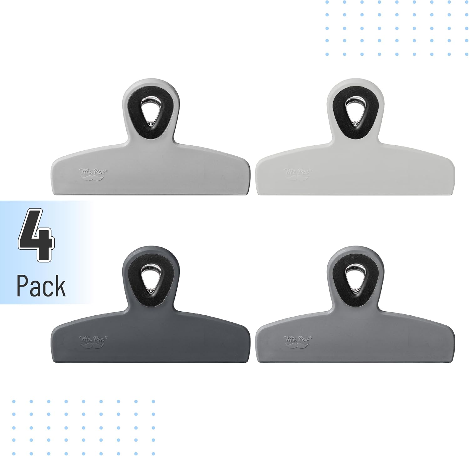 Magnetic Bag Clips 4 Pack Heavy Duty Grey Shades - Image 3