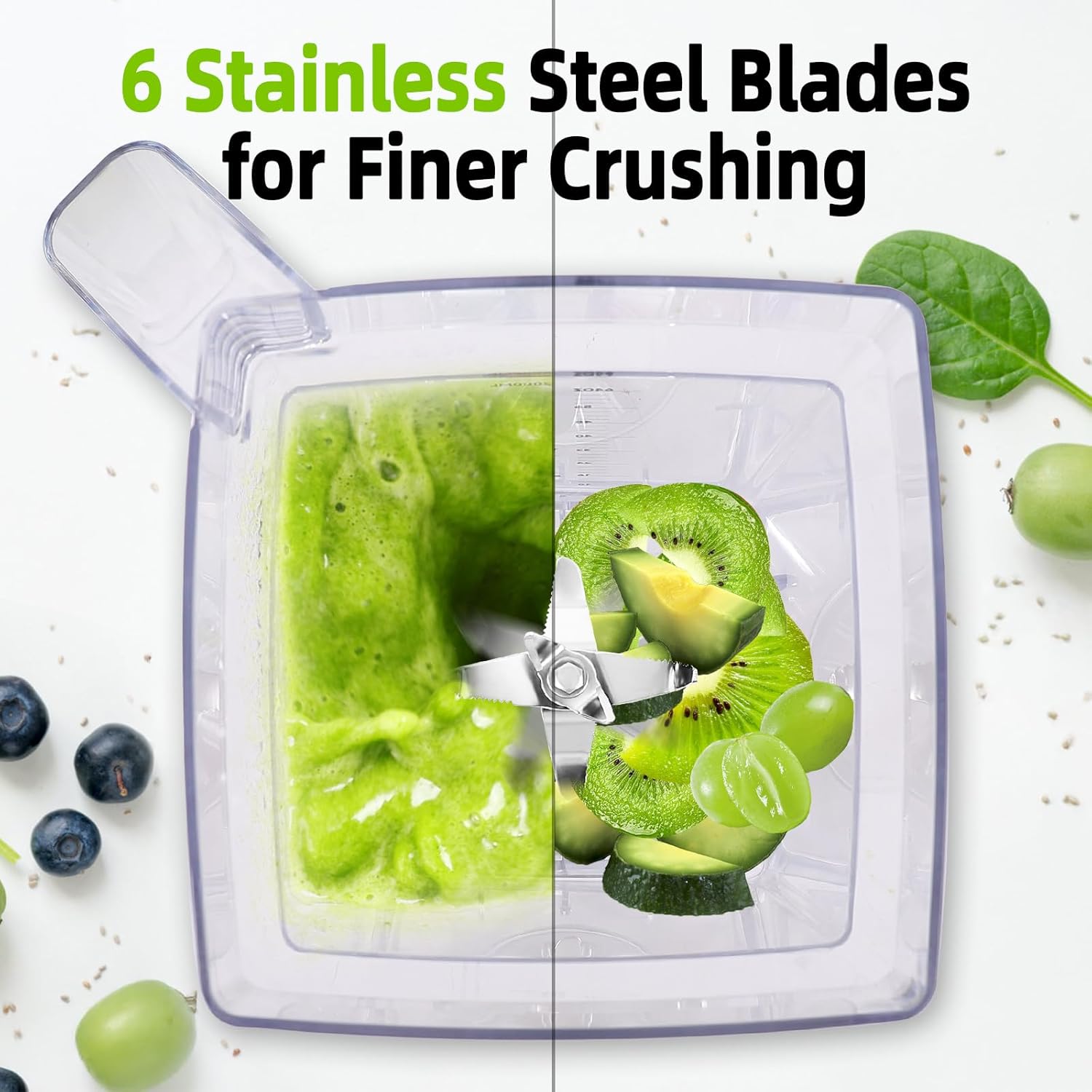 OMMO 1800W Blender for Smoothies and Frozen Drinks - Image 4