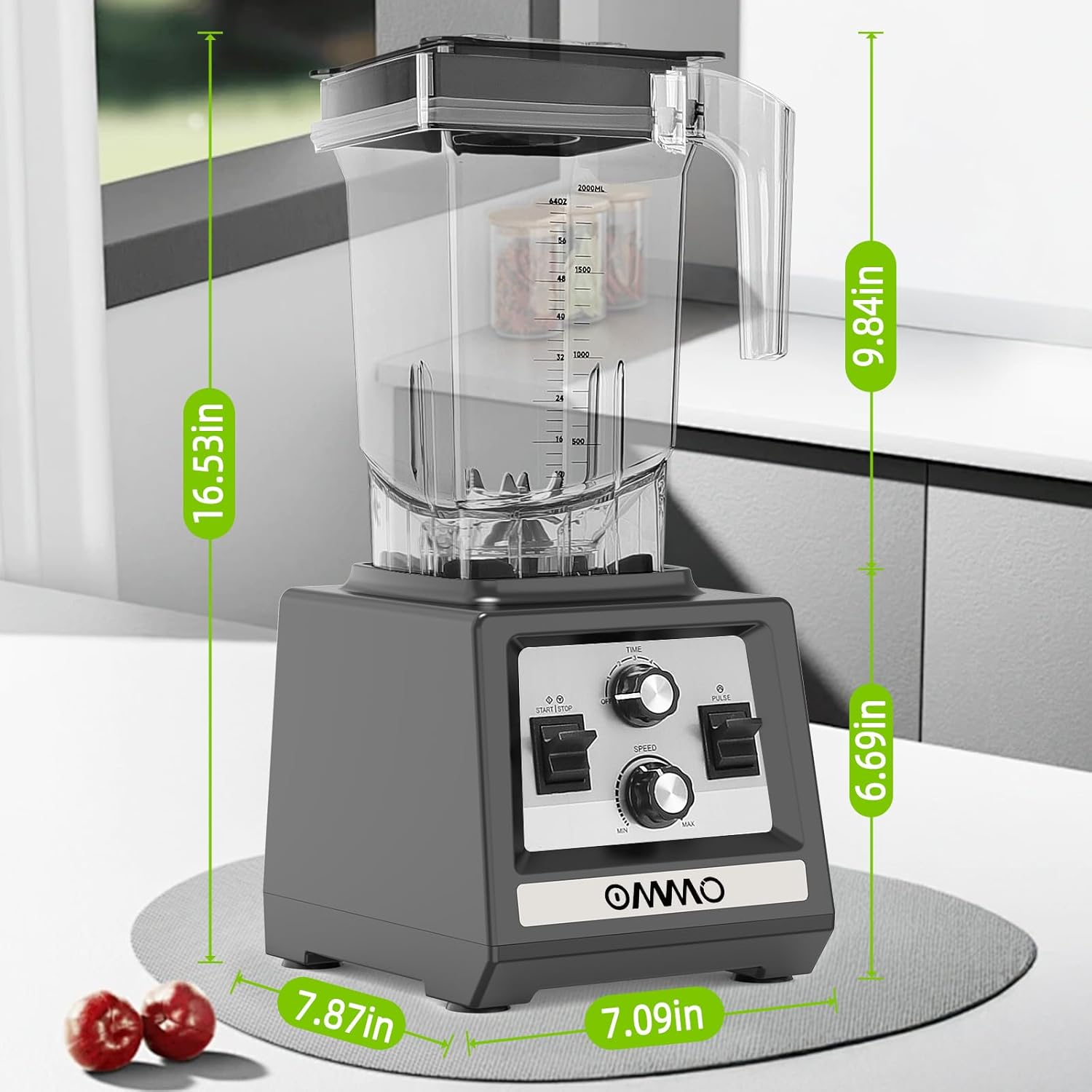 OMMO 1800W Blender for Smoothies and Frozen Drinks - Image 8