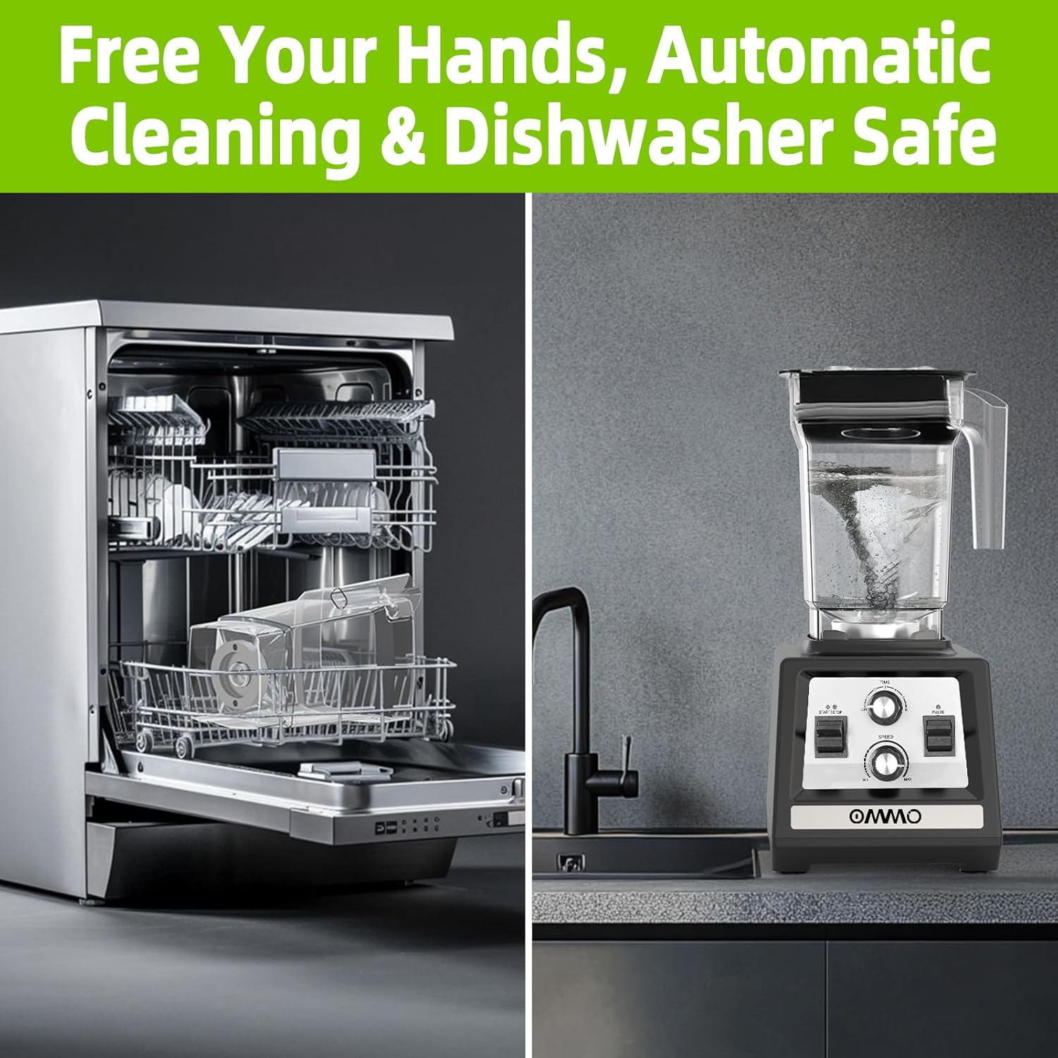 OMMO 1800W Blender for Smoothies and Frozen Drinks - Image 9