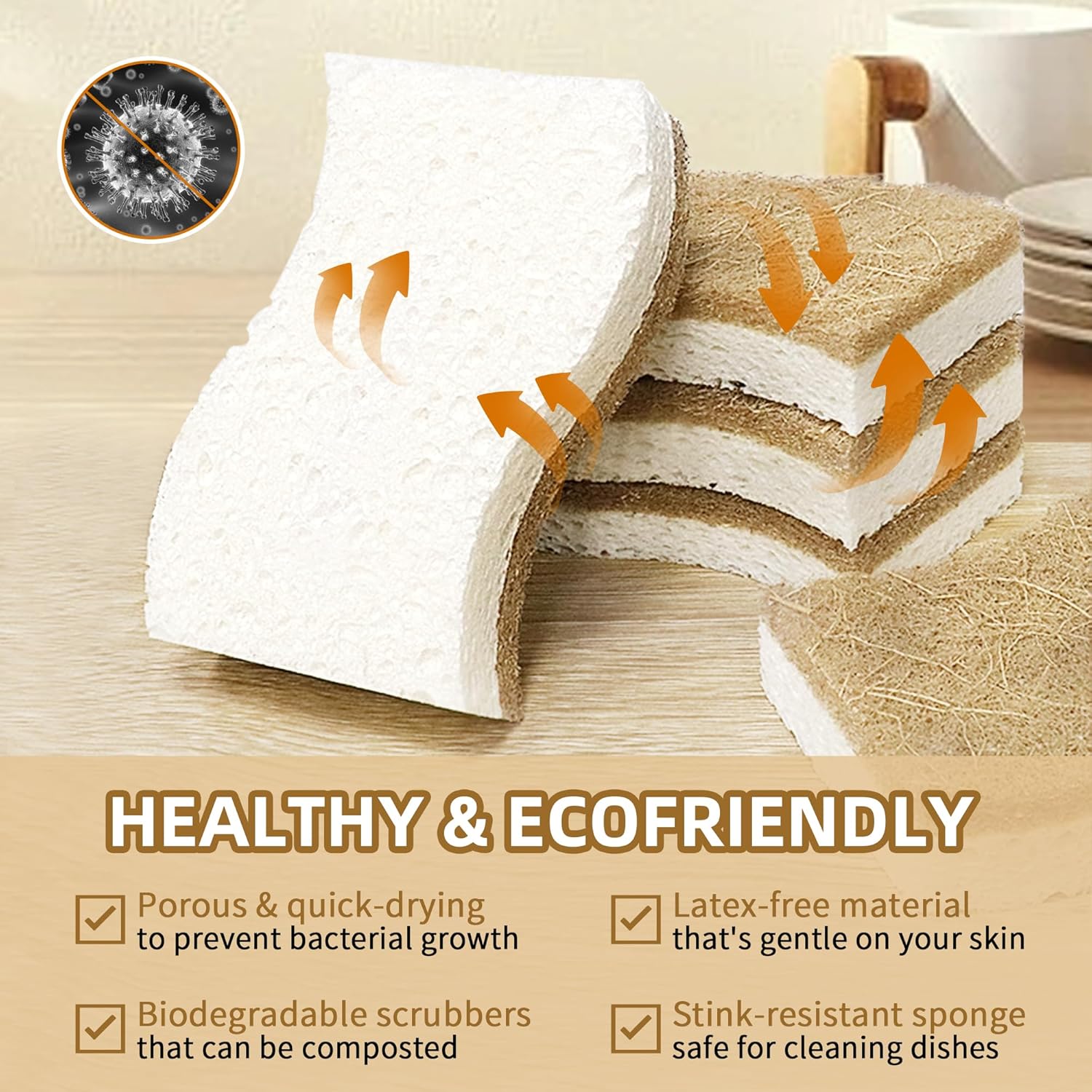 Eco-Friendly Compostable Kitchen Sponge - Image 5
