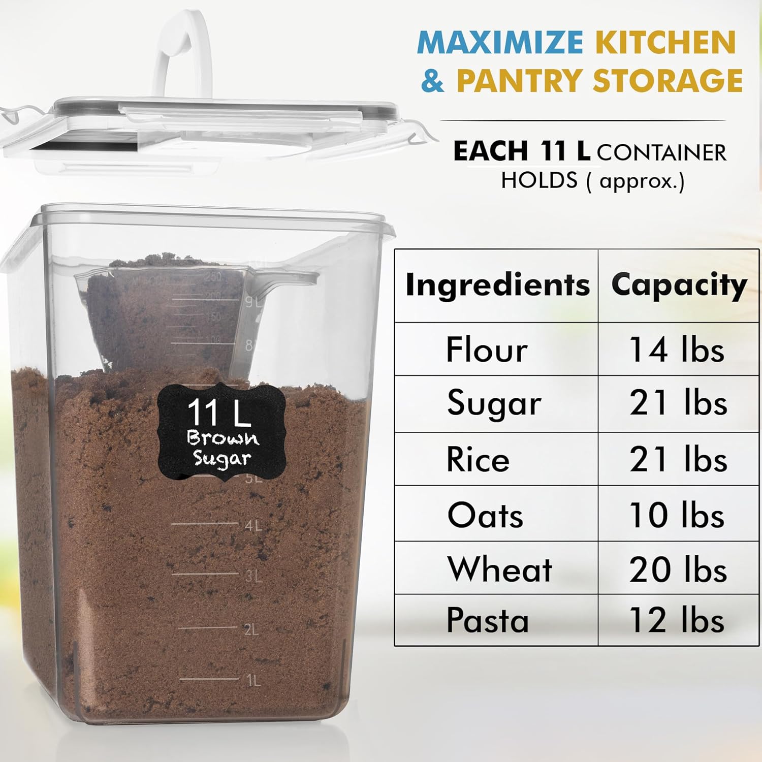 Shazo 2 PC Extra Large Food Storage Containers - Image 6