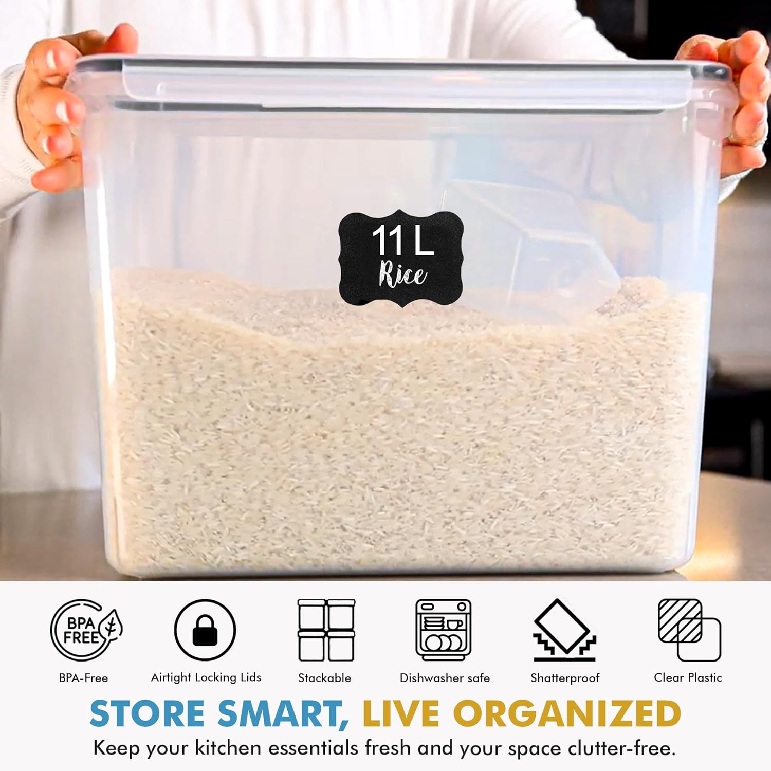 Shazo 2 PC Extra Large Food Storage Containers - Image 8