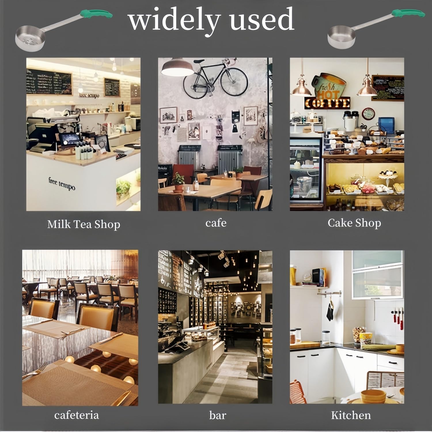 Stainless Steel Portion Control Serving Spoons - Image 5