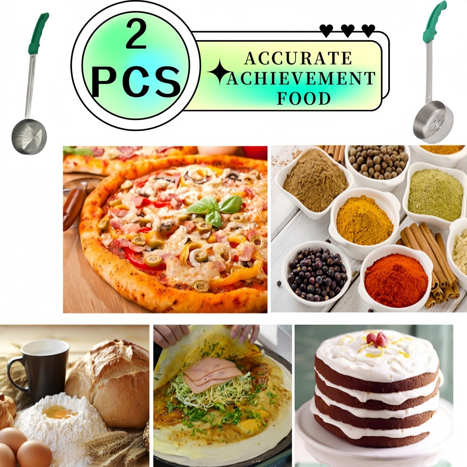 Stainless Steel Portion Control Serving Spoons - Image 6