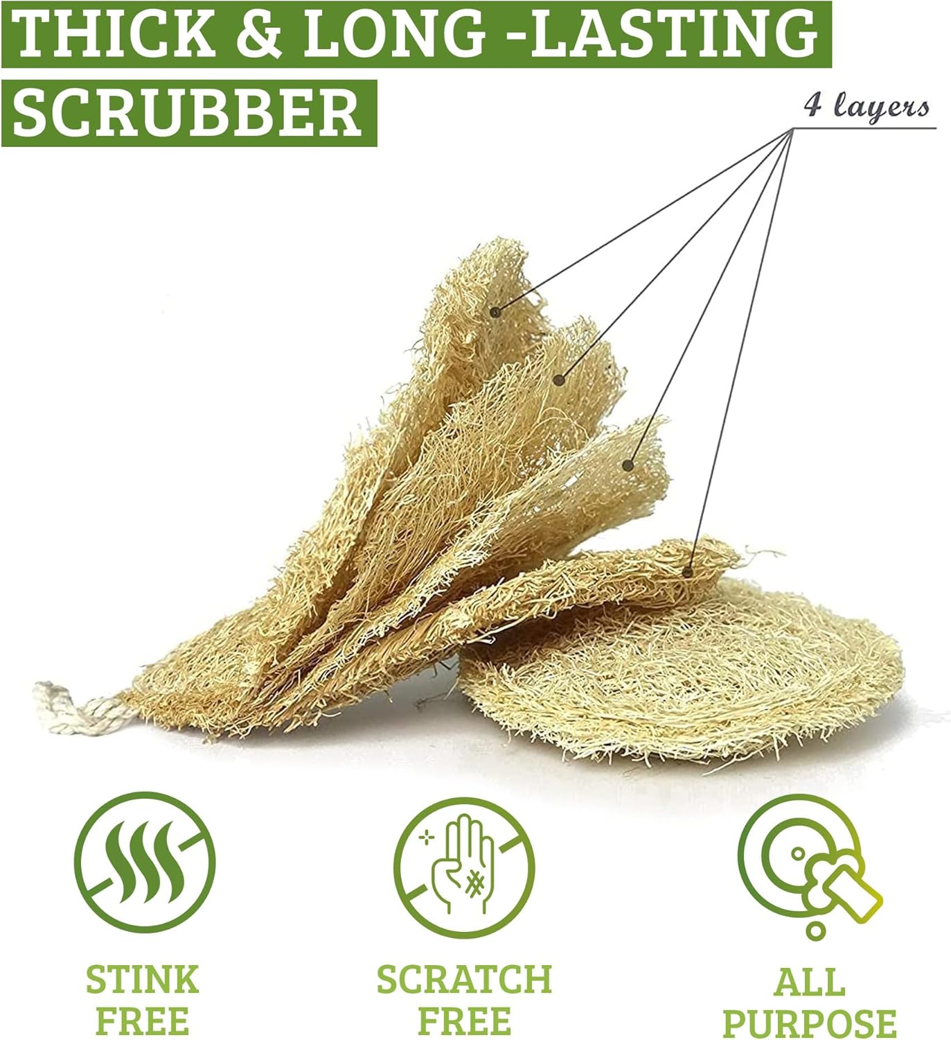 Biodegradable Loofah Dish Sponge Pack - Image 4