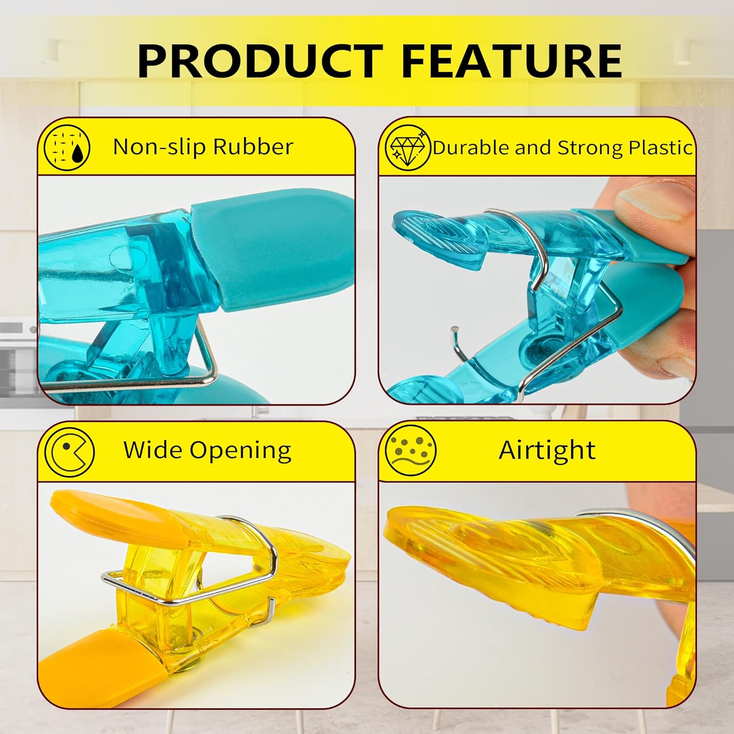 Magnetic Food Bag Clips for Air Tight Storage - Image 4