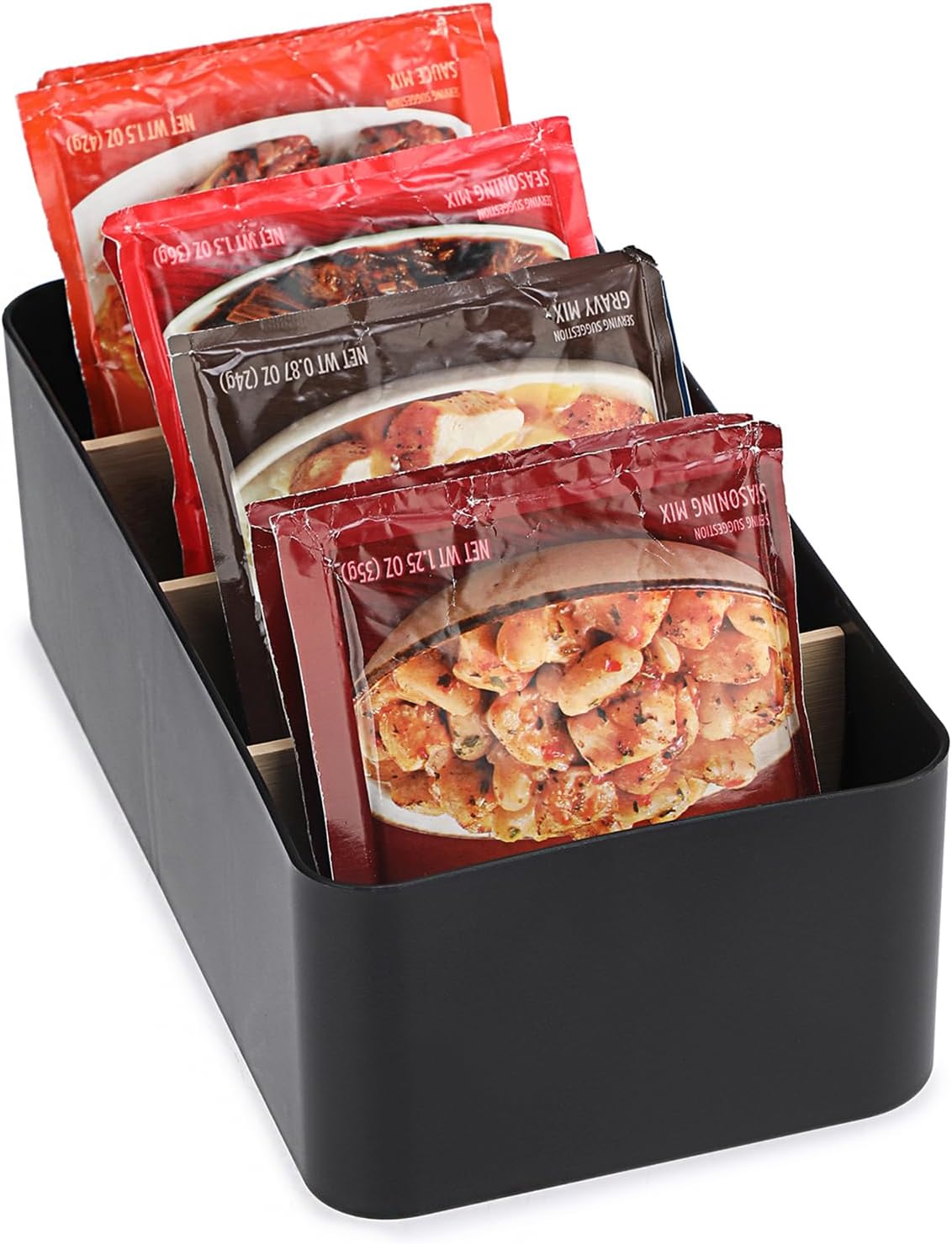 Bamboo Wood Seasoning Packet Organizer - Image 2