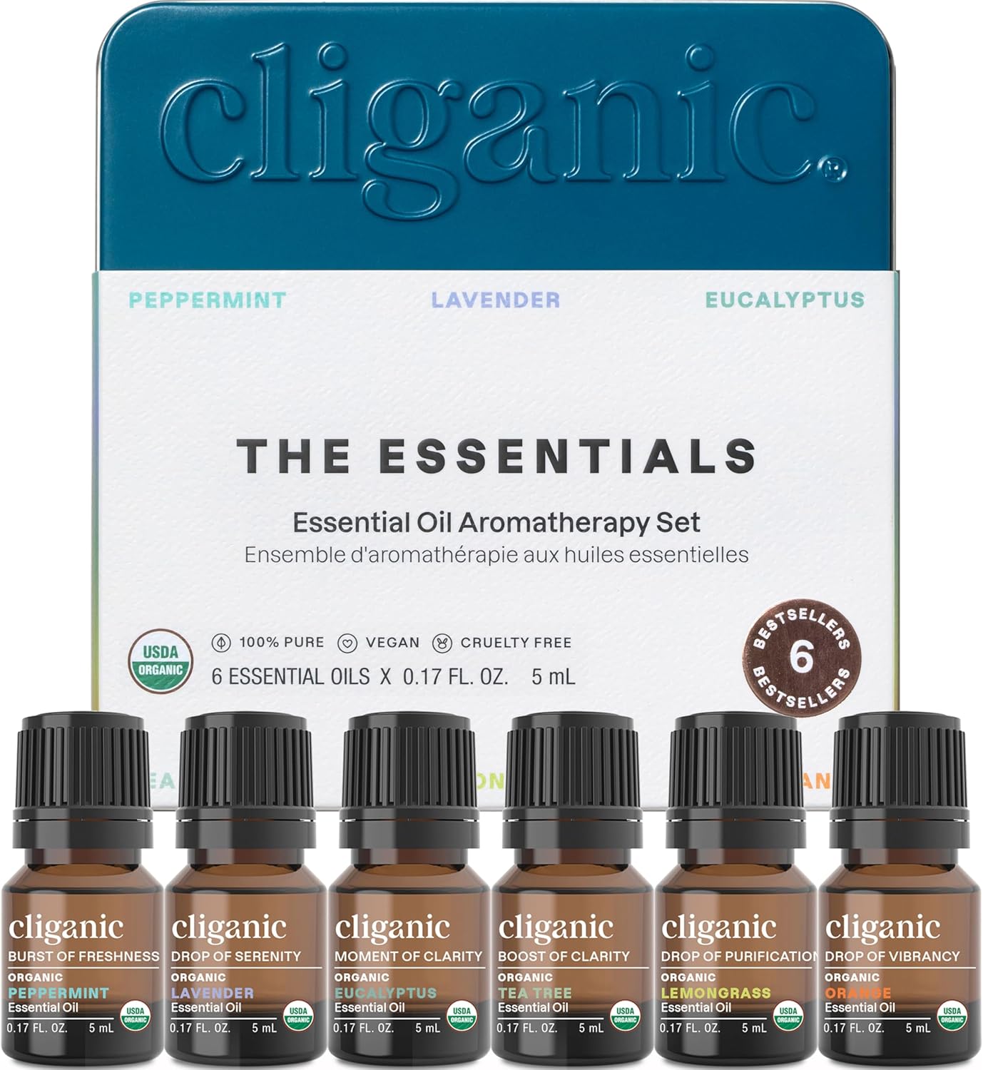 Cliganic Organic Aromatherapy Essential Oils Set - Image 2