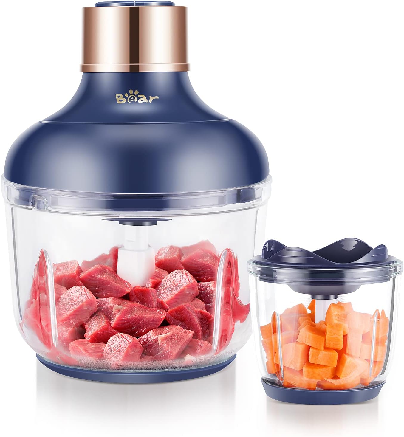Electric Food Chopper with 2 Glass Bowls - Image 2