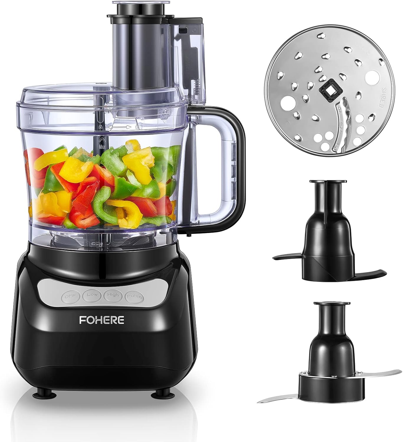FOHERE 2-in-1 Food Processor & Meat Grinder - Image 2