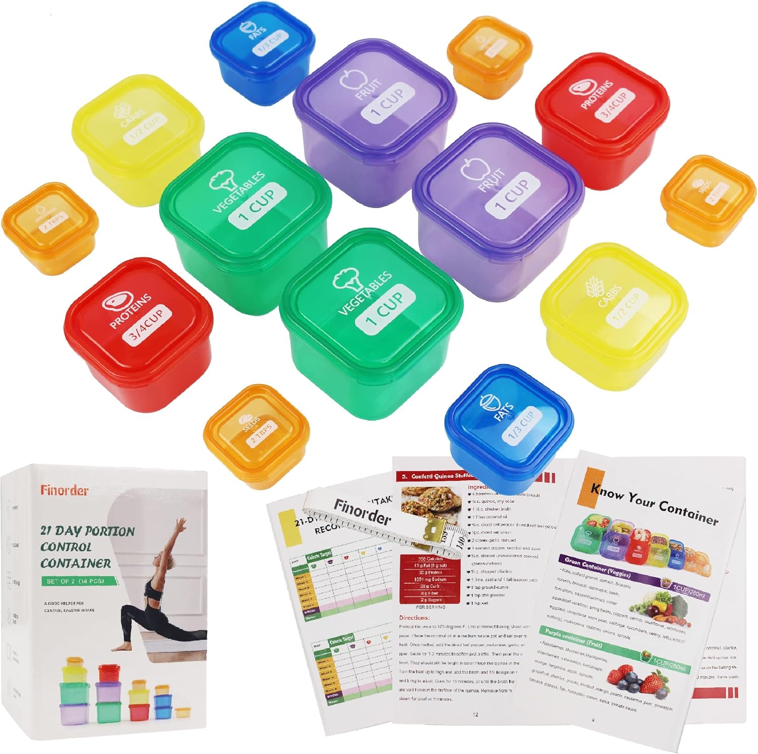 Finorder 21 Day Portion Control Container Kit - Image 2