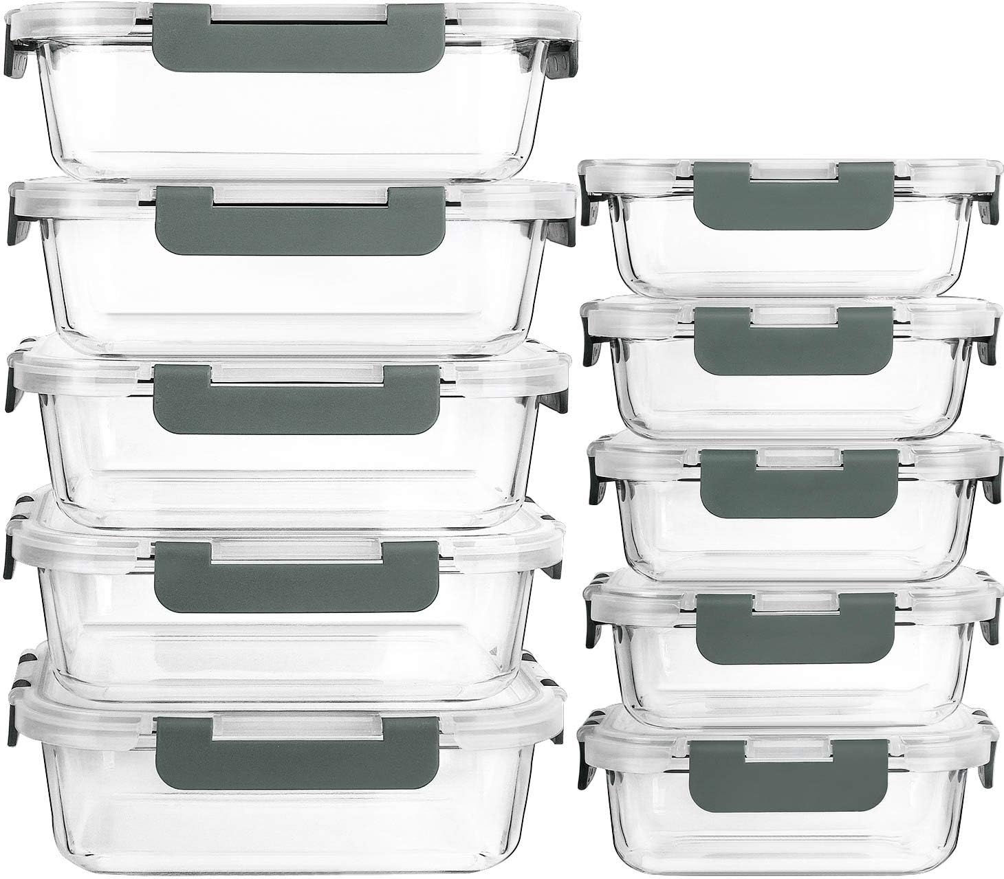 Glass Meal Prep Containers with Lids - Image 2