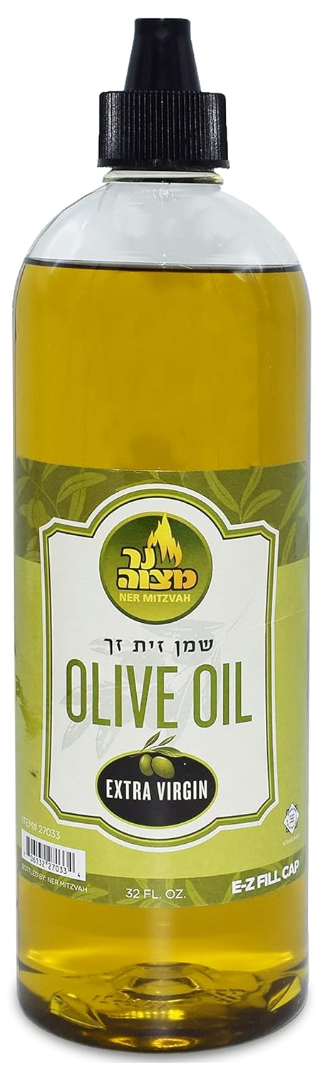 Ner Mitzvah Extra Virgin Olive Oil for Menorah and Candle Lighting - Image 2
