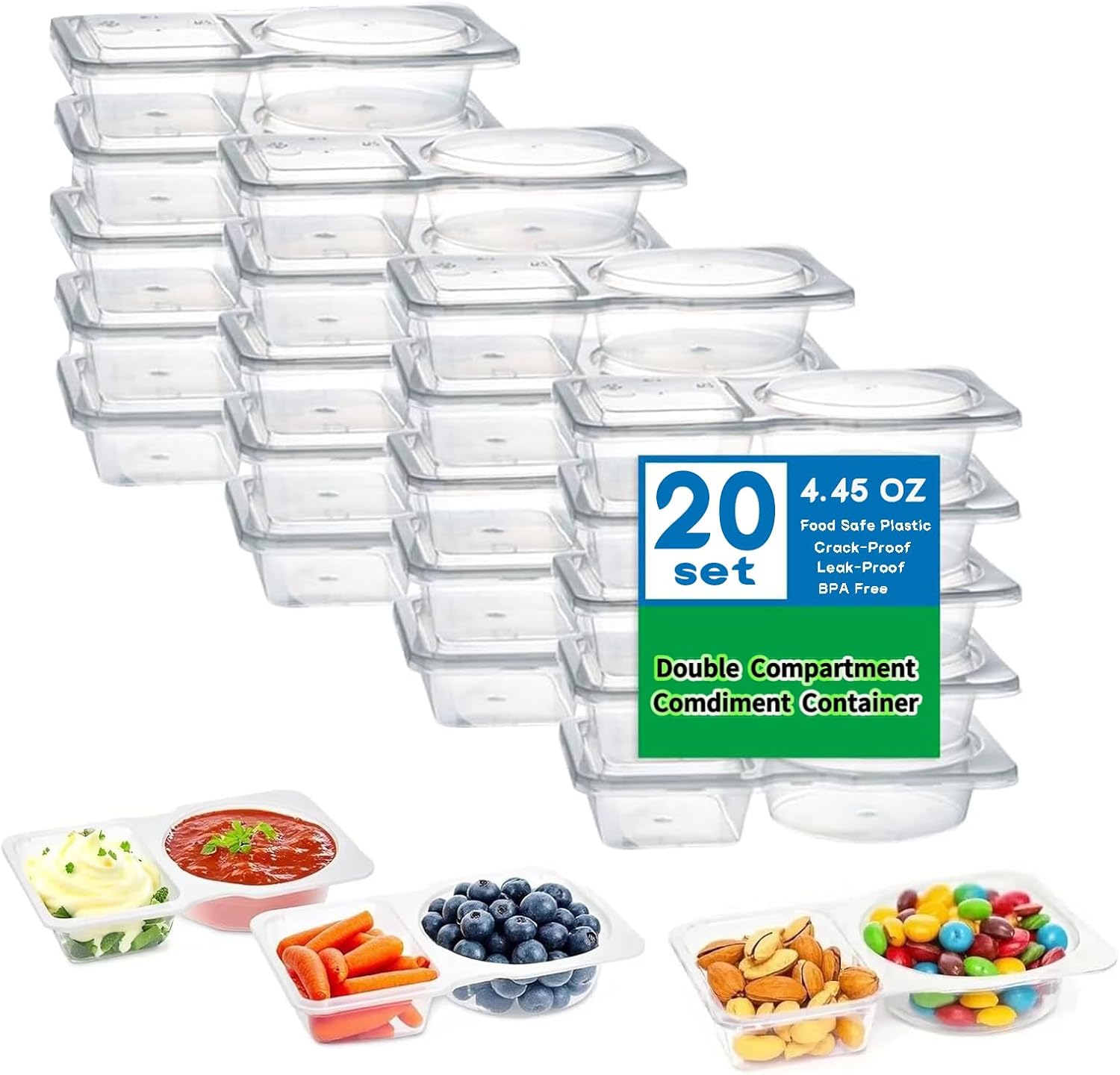Reusable Snack Containers with Lids for Portion Control - Image 2