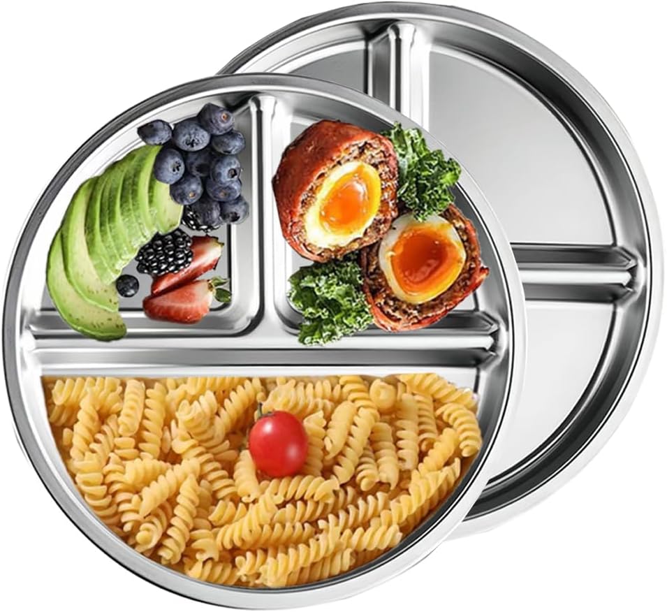 Stainless Steel Portion Control Plates - Image 2