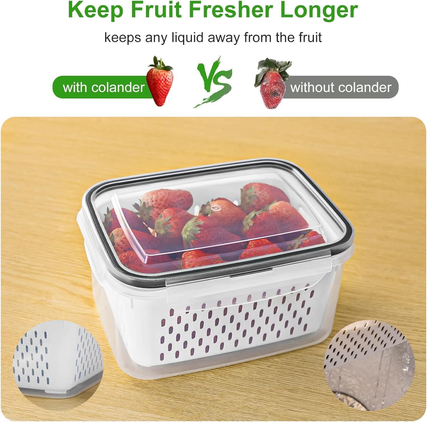 Airtight Fruit Storage Container for Refrigerator - Image 4