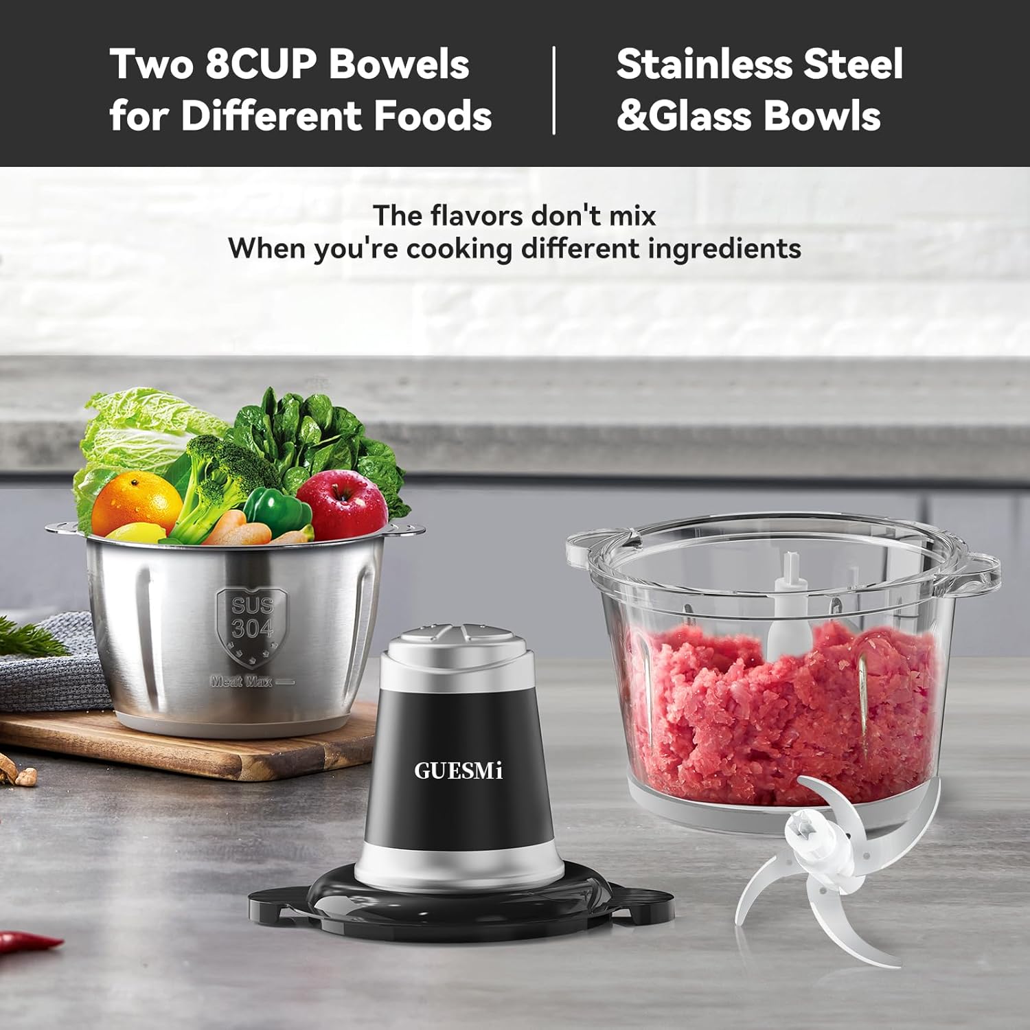 Powerful 500W Food Chopper Meat Grinder & Veggie Chopper - Image 4