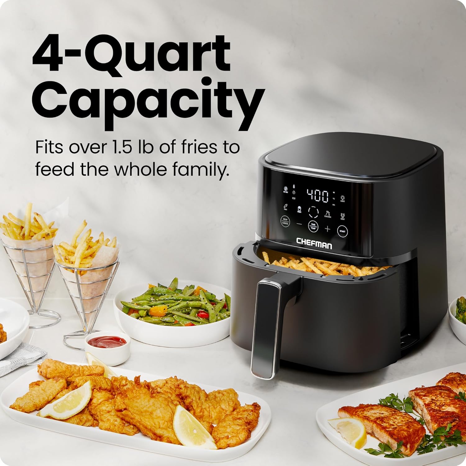Chefman 4QT Compact Air Fryer with Hi-Fry Technology - Image 4