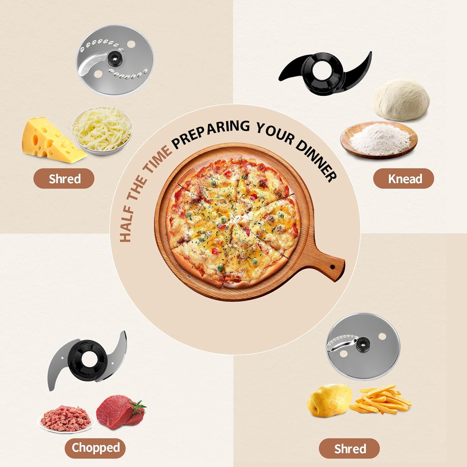 Food Processor and Vegetable Chopper 600W - Image 8