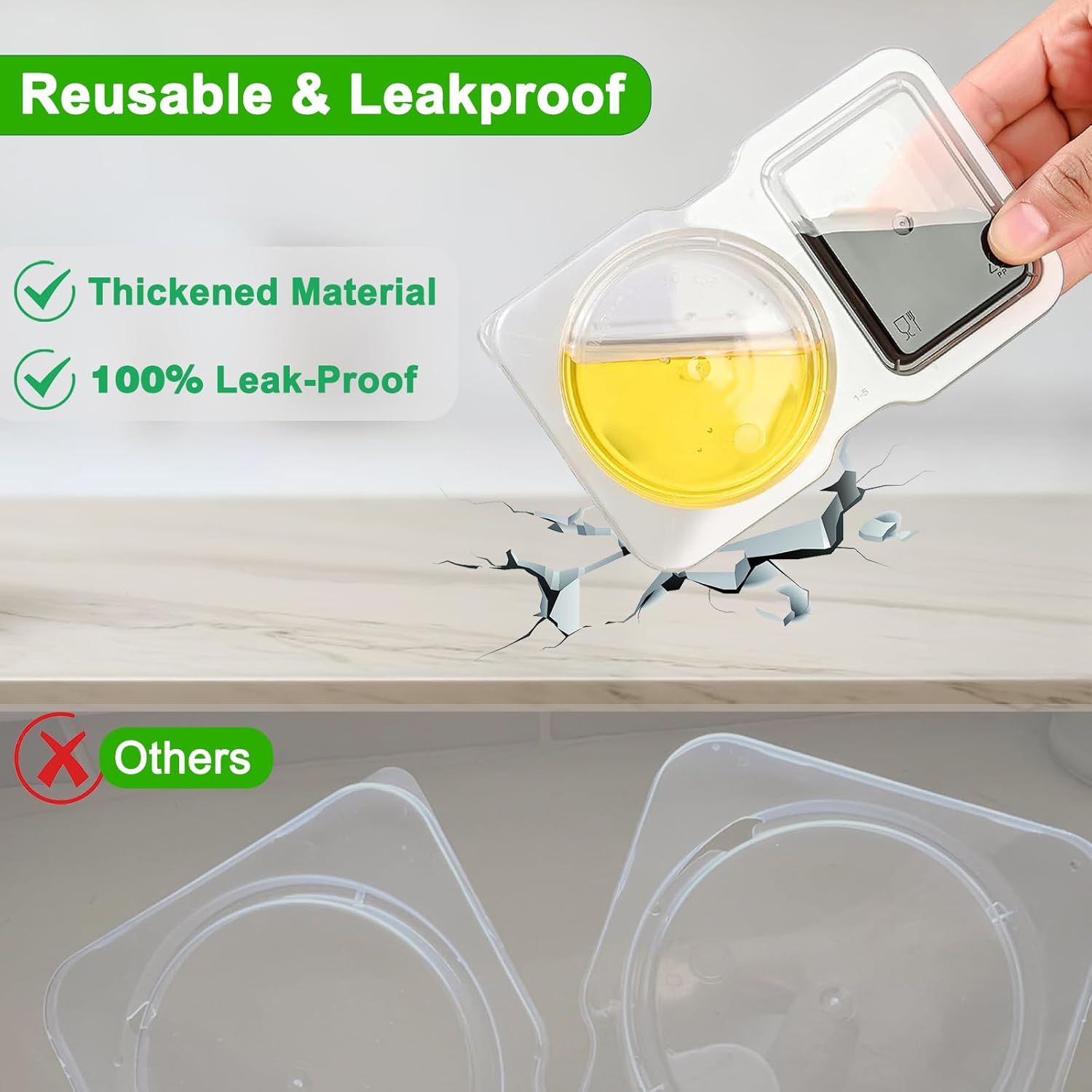 Reusable Snack Containers with Lids, BPA Free & Leakproof - Image 5