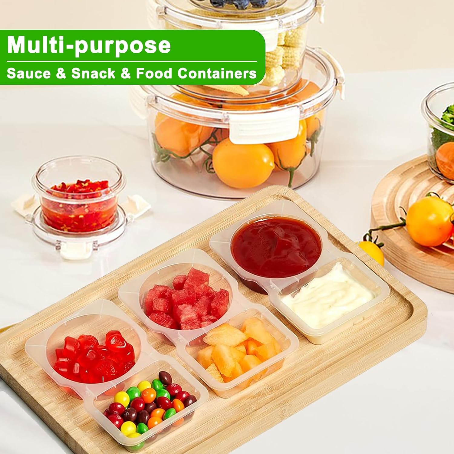Reusable Snack Containers with Lids, BPA Free & Leakproof - Image 7