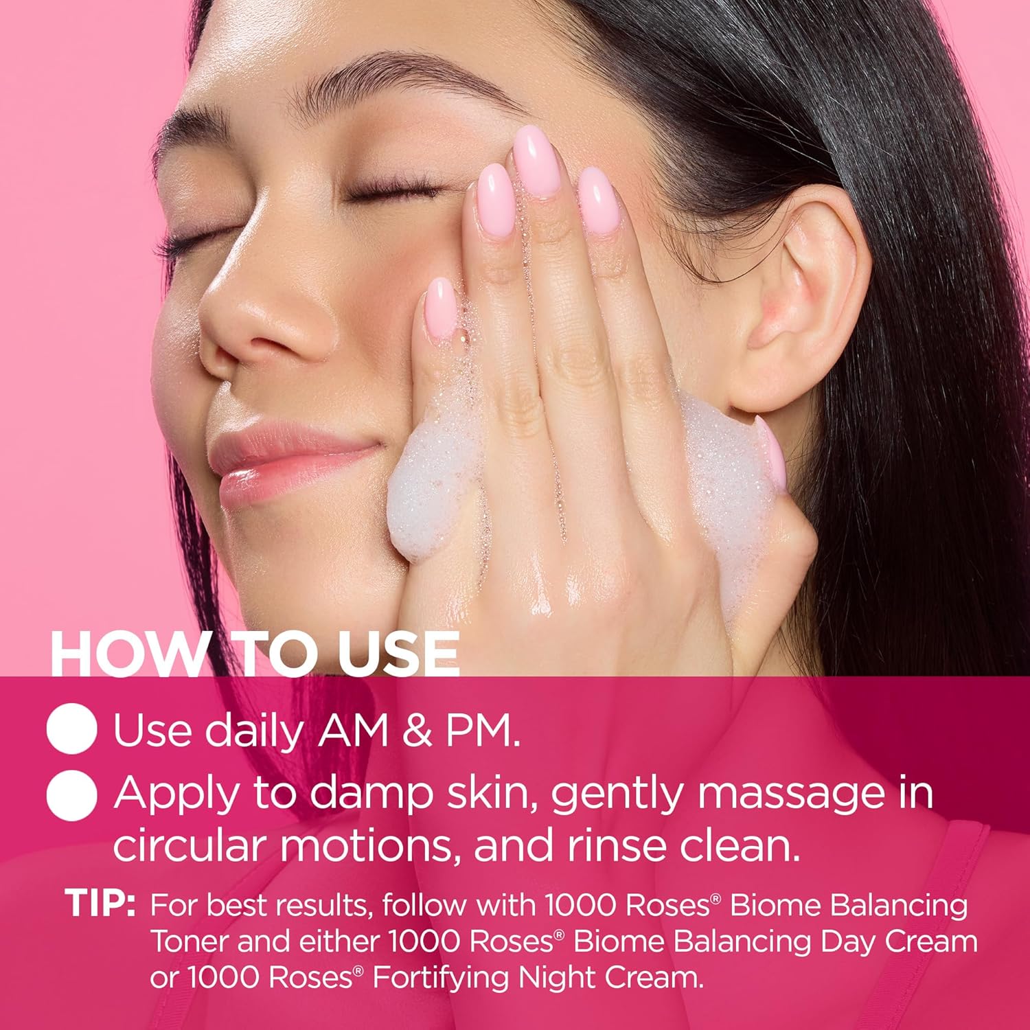 Andalou Naturals 1000 Roses Gentle Cleansing Foam - Image 6