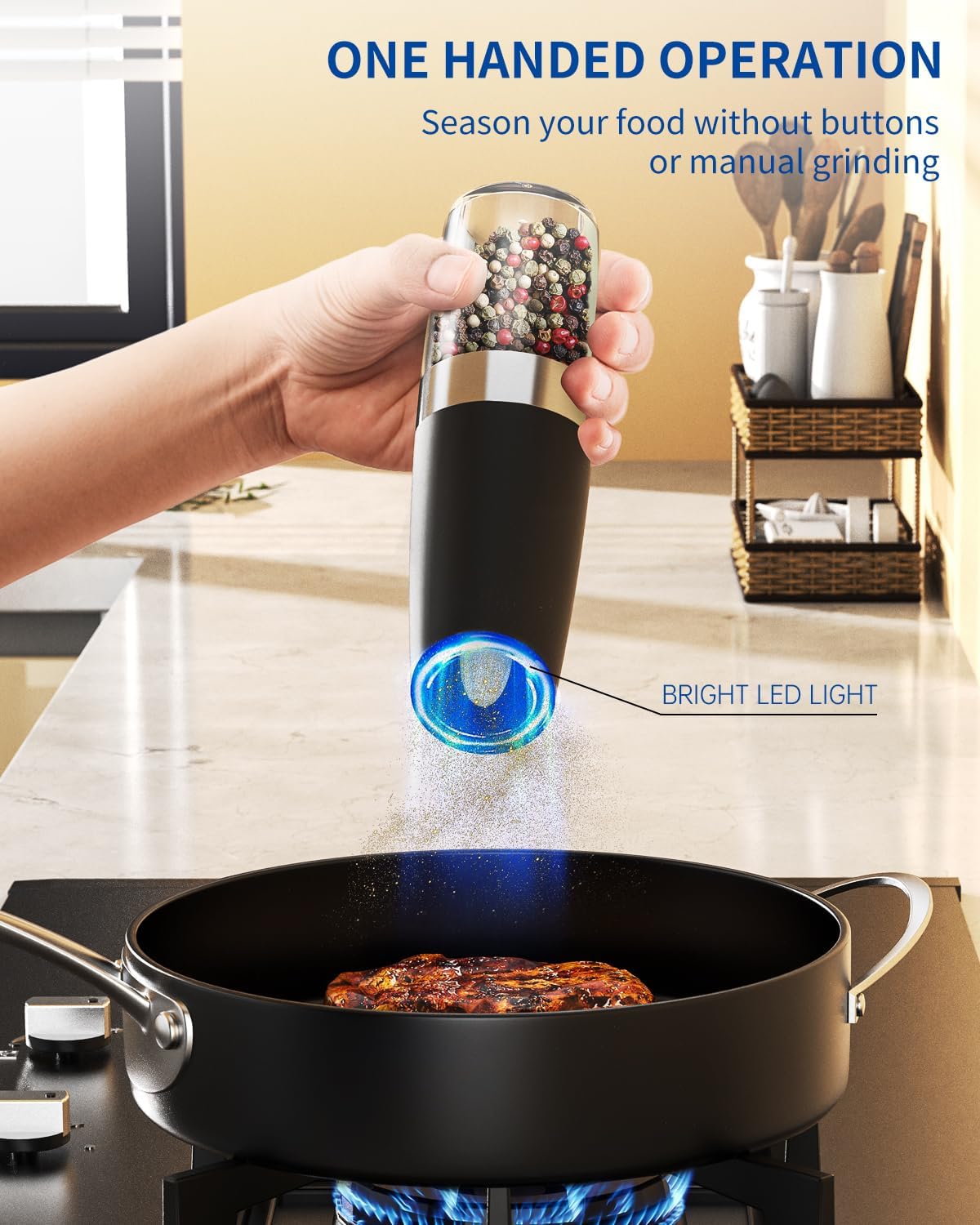 CIRCLE JOY Automatic Salt and Pepper Grinder Set - Image 6