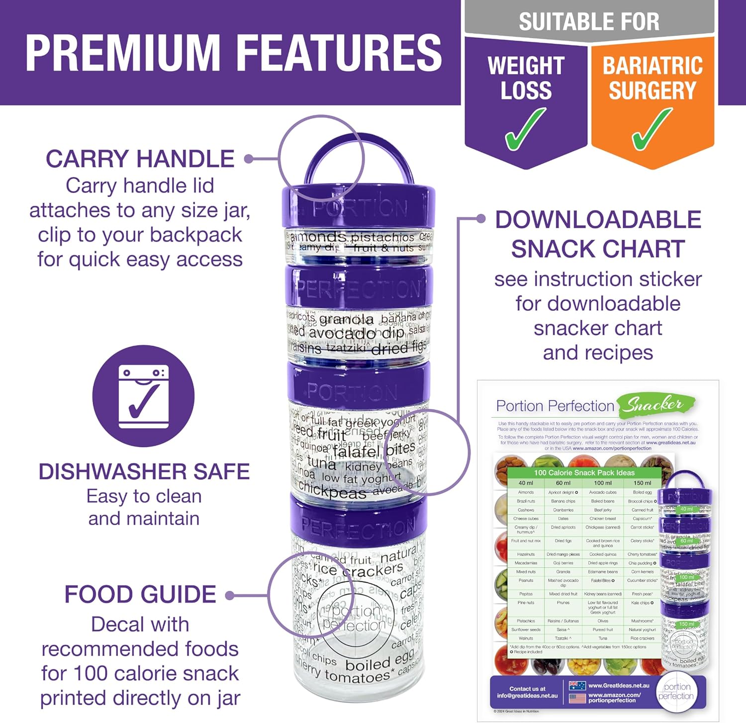 100 Cal Stackable Snack Containers for Weight Management - Image 4