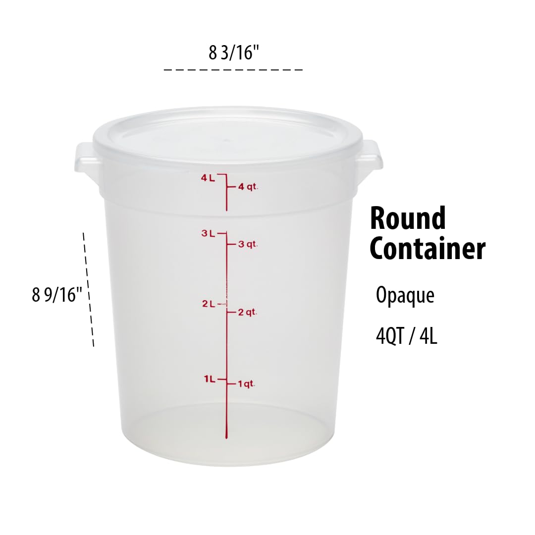 Cambro 4 Quart BPA-Free Food Storage Containers with Lids - Image 4