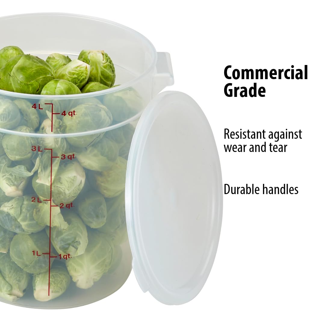 Cambro 4 Quart BPA-Free Food Storage Containers with Lids - Image 6