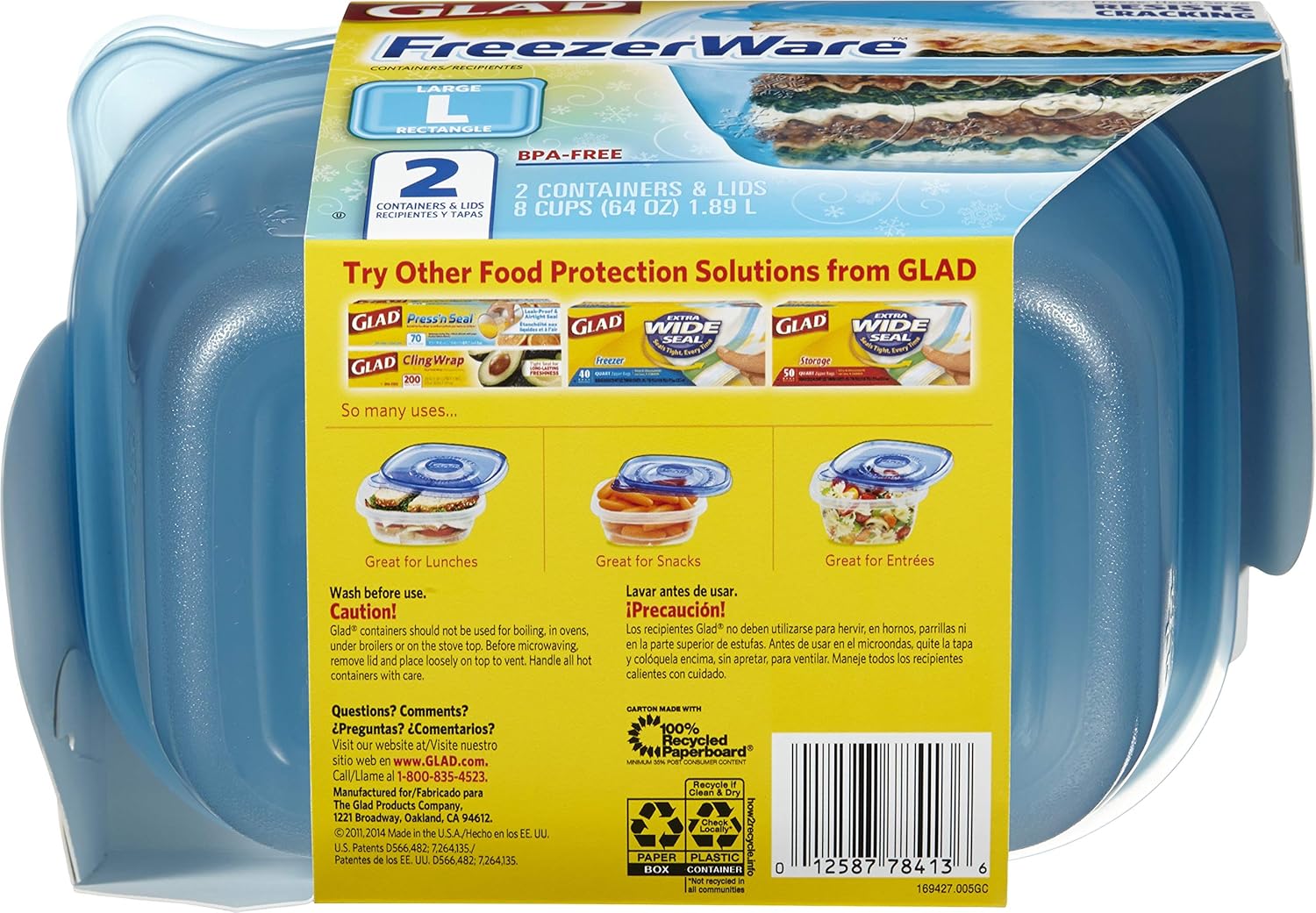 Gladware Large Rectangle Food Storage Containers - Image 4