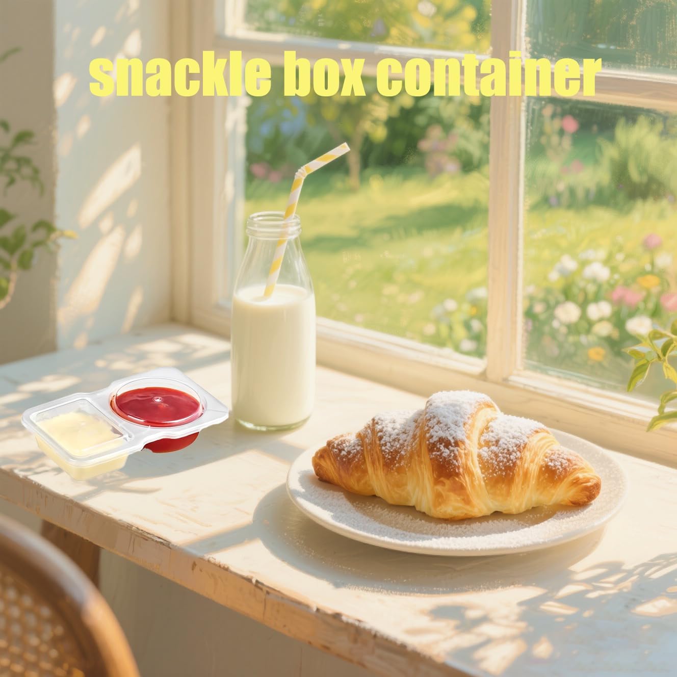 40 Sets Reusable Double Compartment Condiment Containers with Lids - Image 7