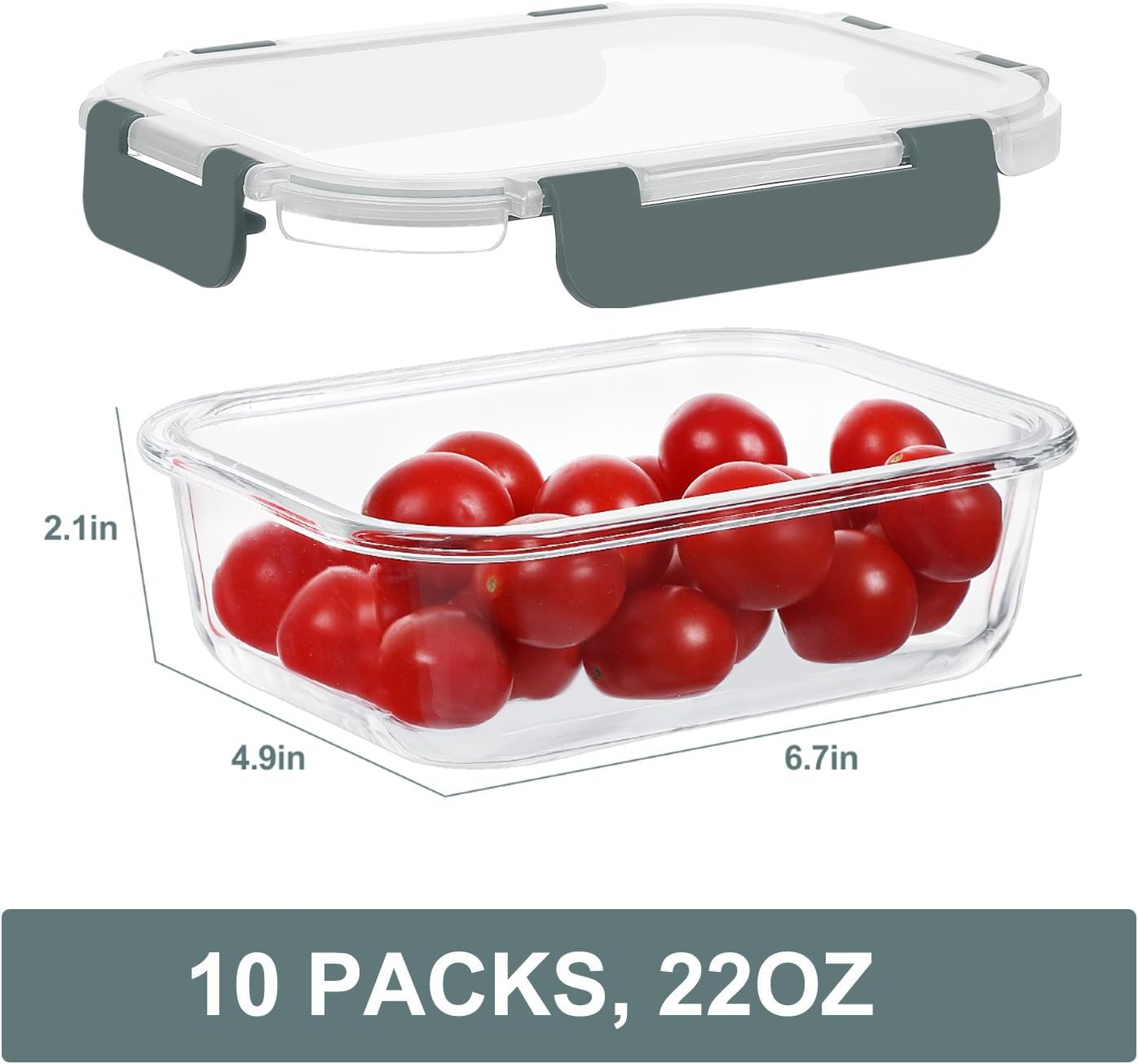 Glass Meal Prep Containers with Lids - Image 7