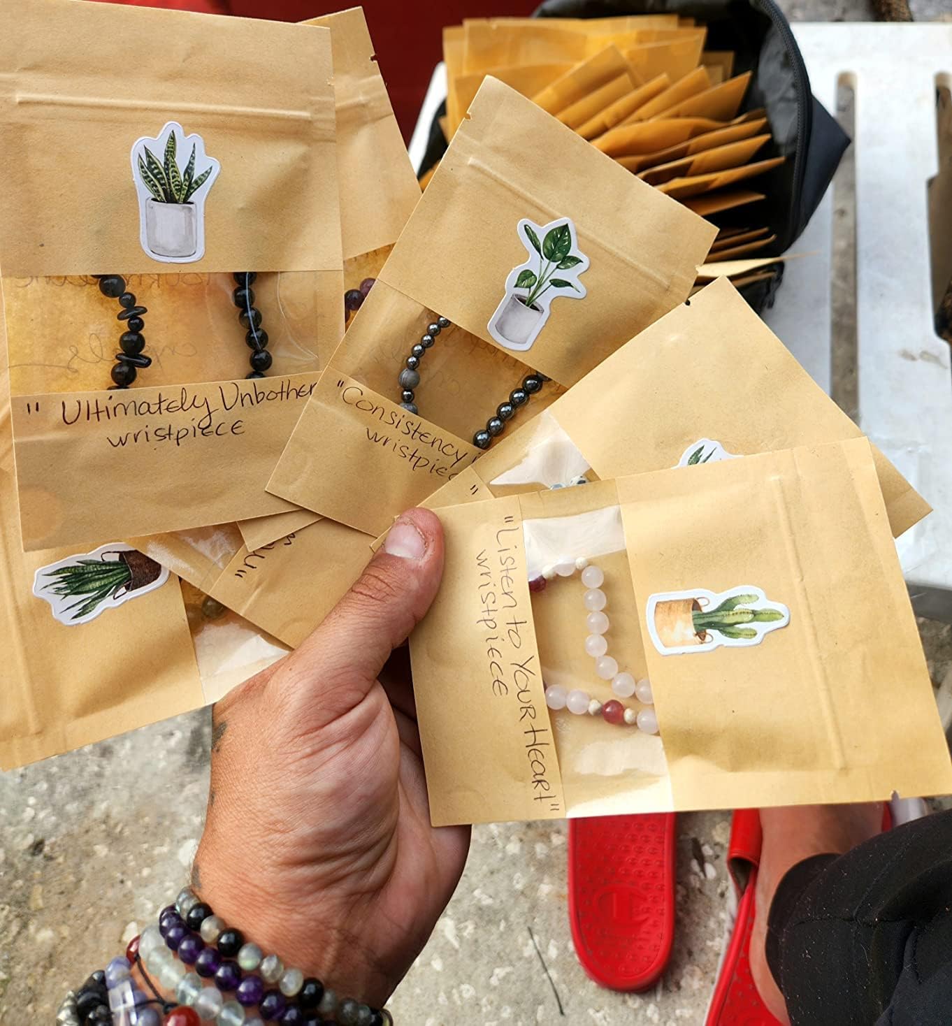 Kraft Paper Treat Bags with Window Ziplock Stand Up Pouches - Image 6