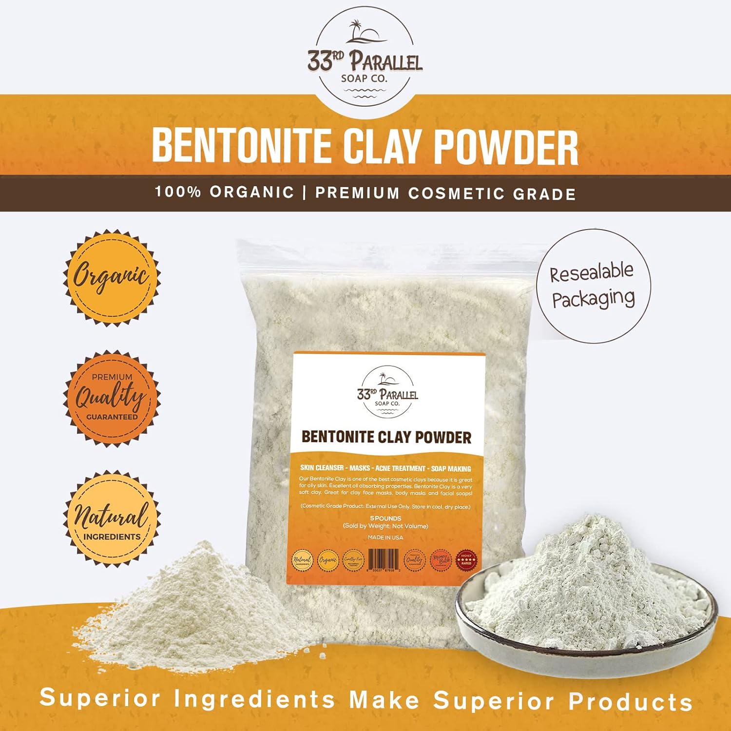 Organic Bentonite Clay Powder For Cosmetic Use - Image 3