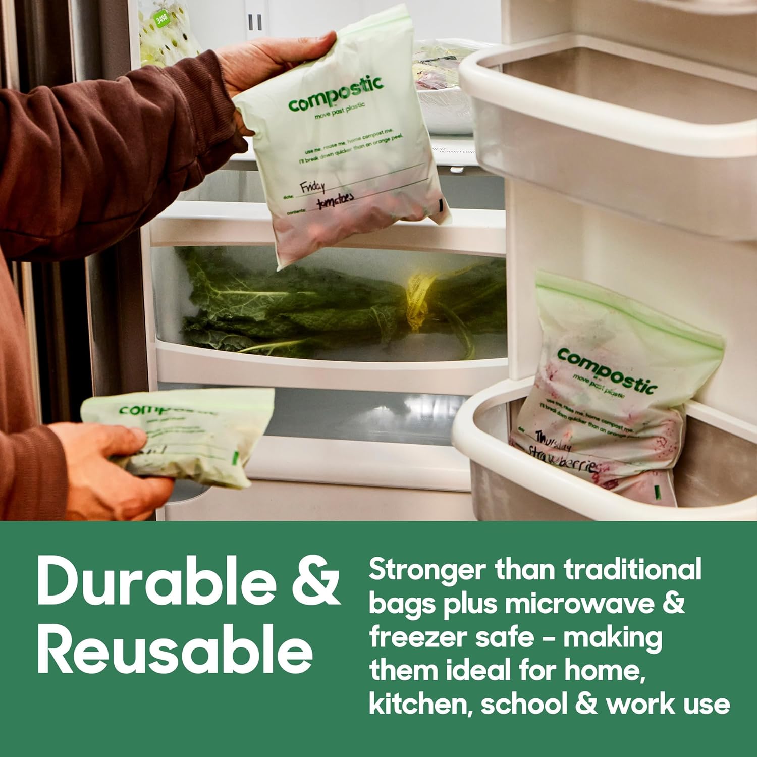 Home Compostable Resealable Gallon Bags - Image 4