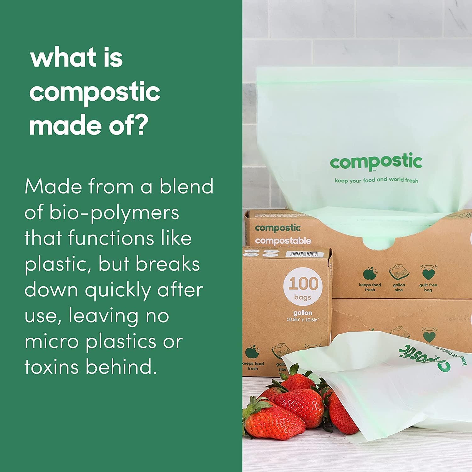 Home Compostable Resealable Gallon Bags - Image 9