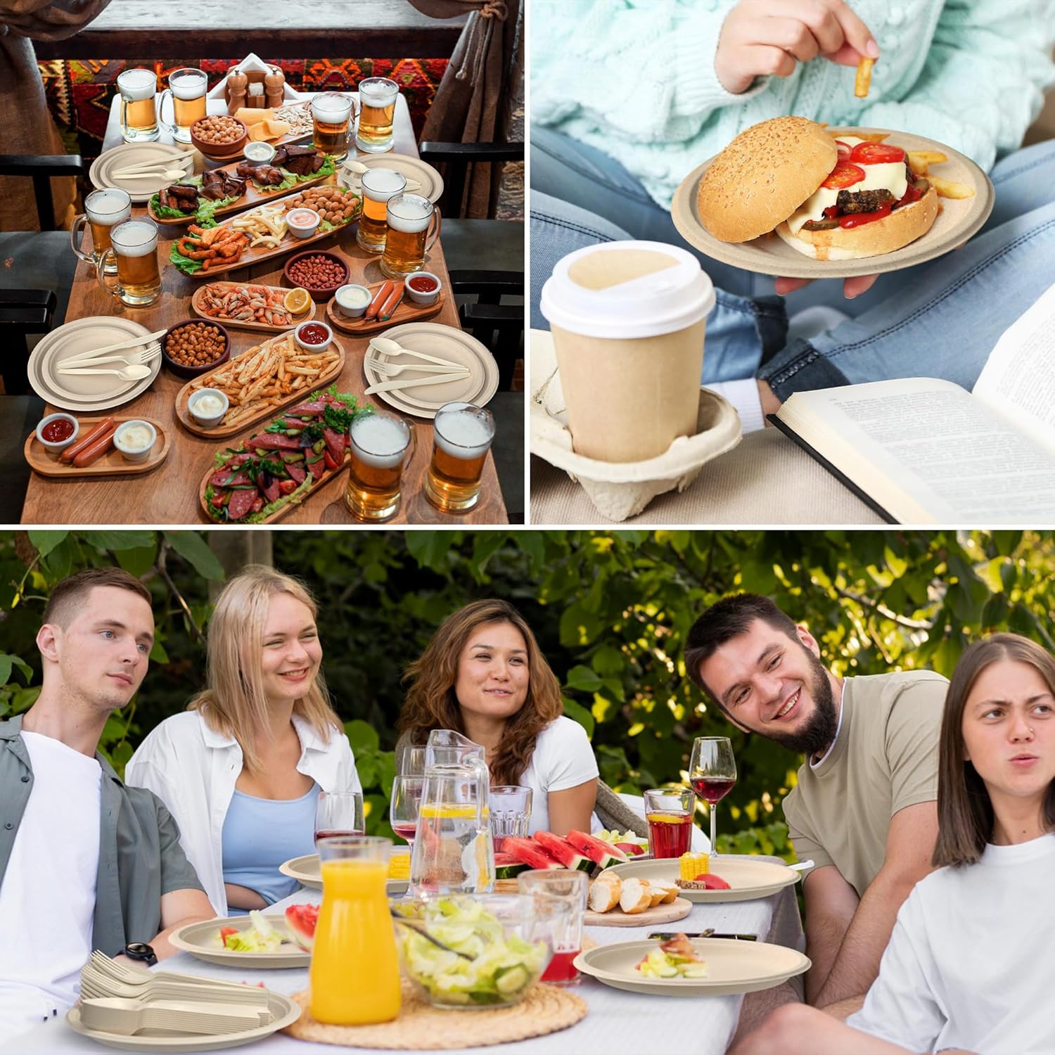 Compostable Sugarcane Dinnerware Set - Image 4
