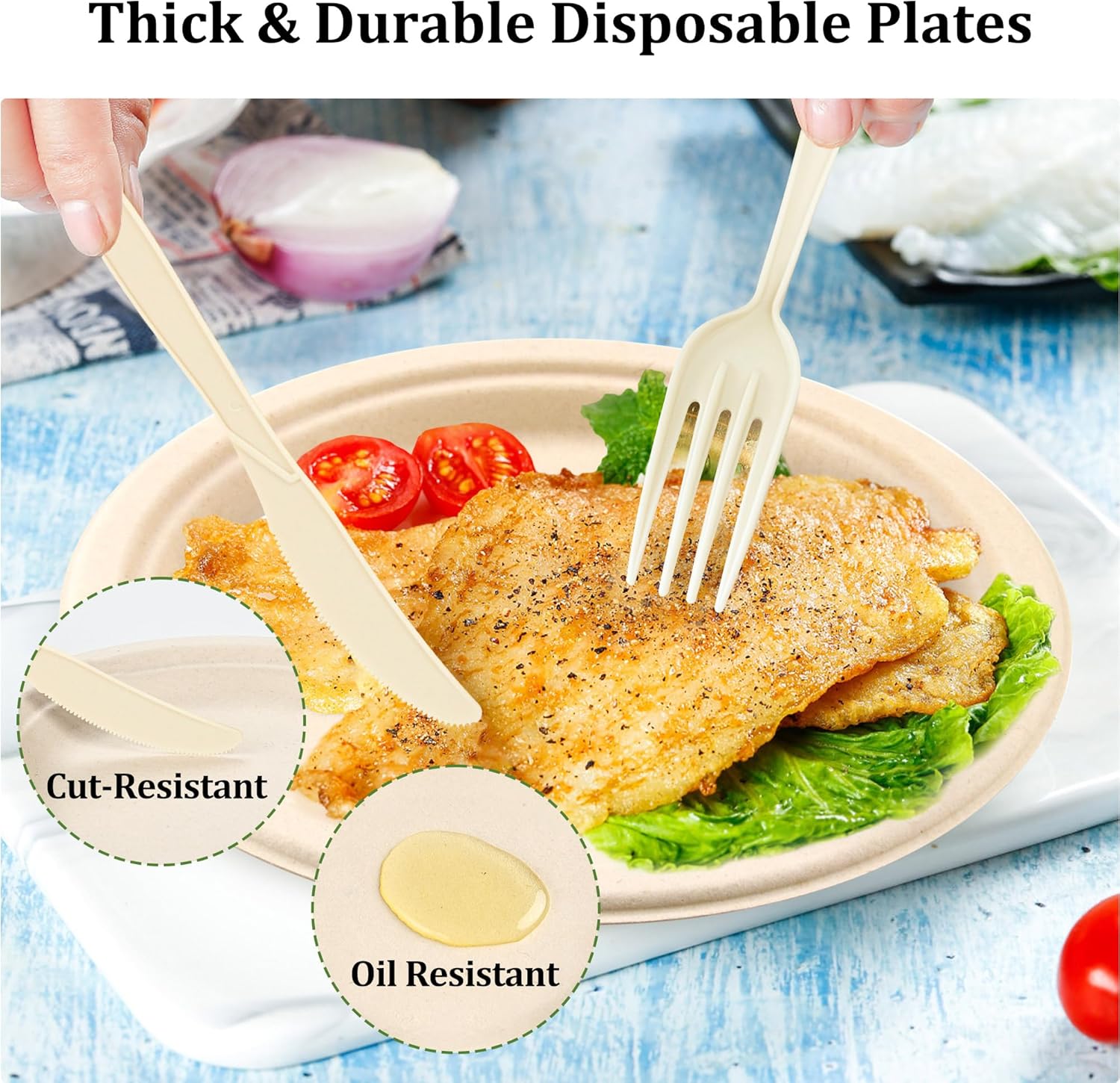 Compostable Sugarcane Dinnerware Set - Image 7