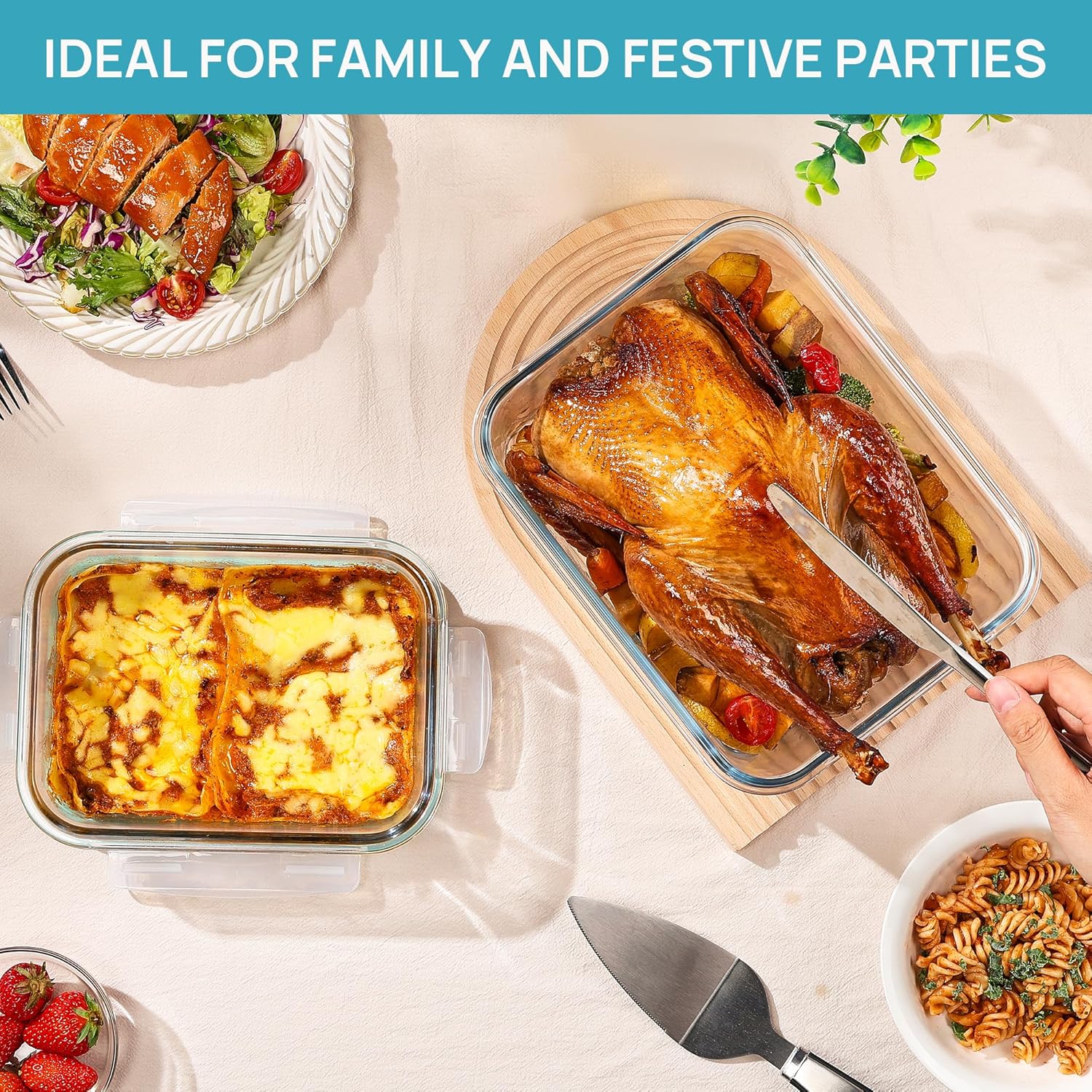 Large Glass Food Storage Containers with Airtight Lids - Image 6