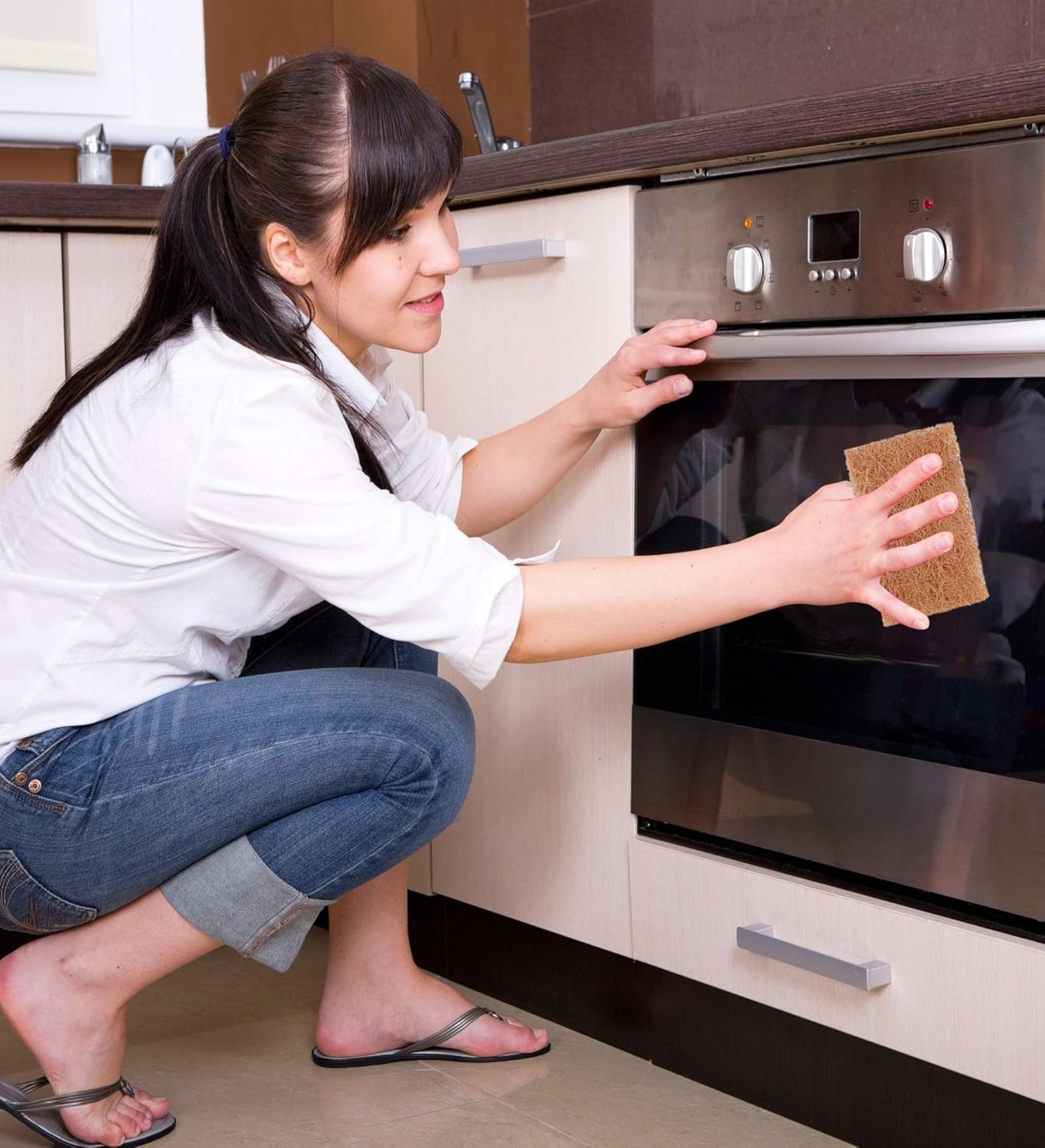 SCRUBIT Natural Scouring Pads 12 Pack Eco Friendly Non Scratch Kitchen Scrubbers - Image 6