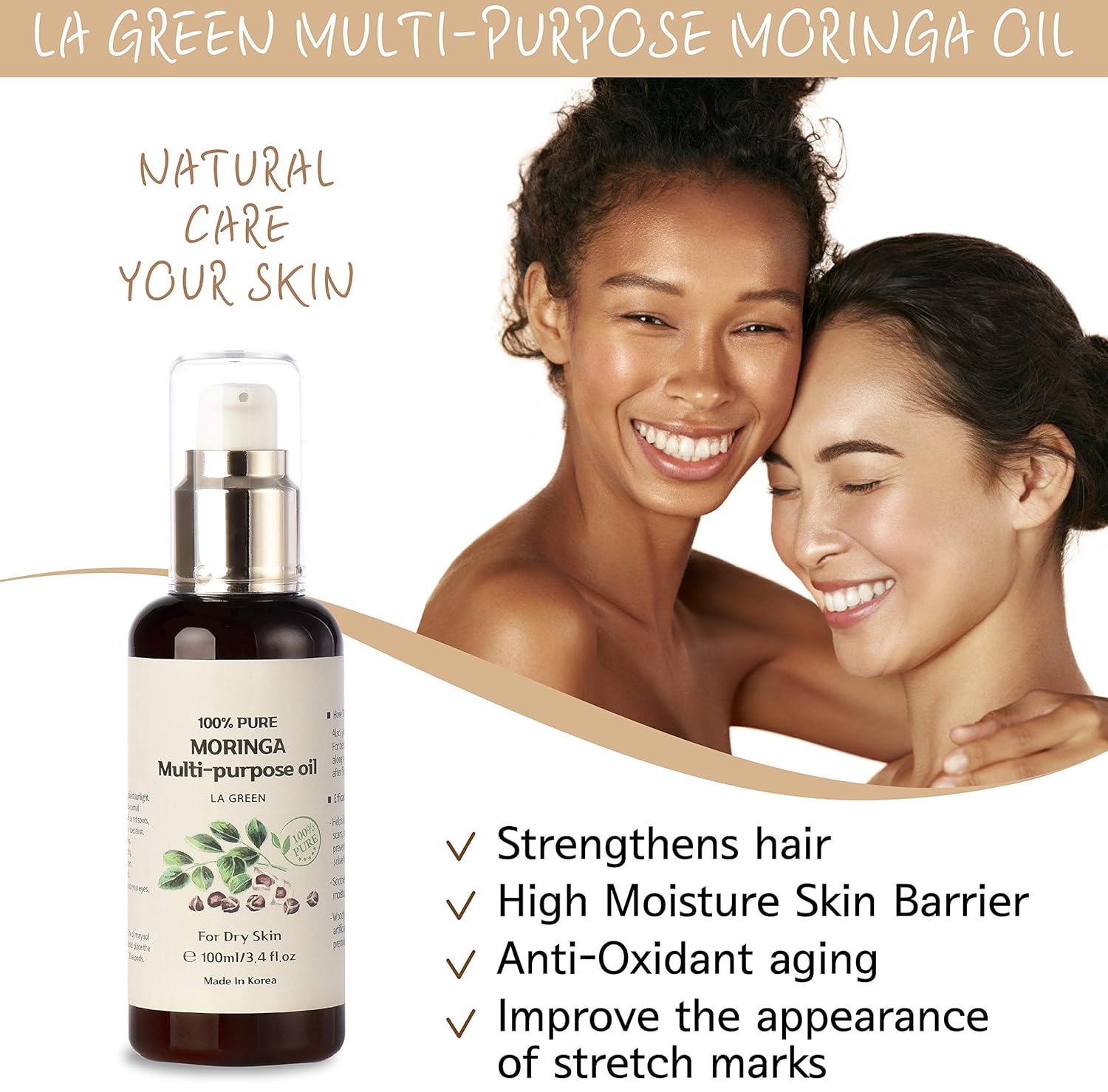 USDA Organic Moringa Oil for Face, Body, Hair - Image 4
