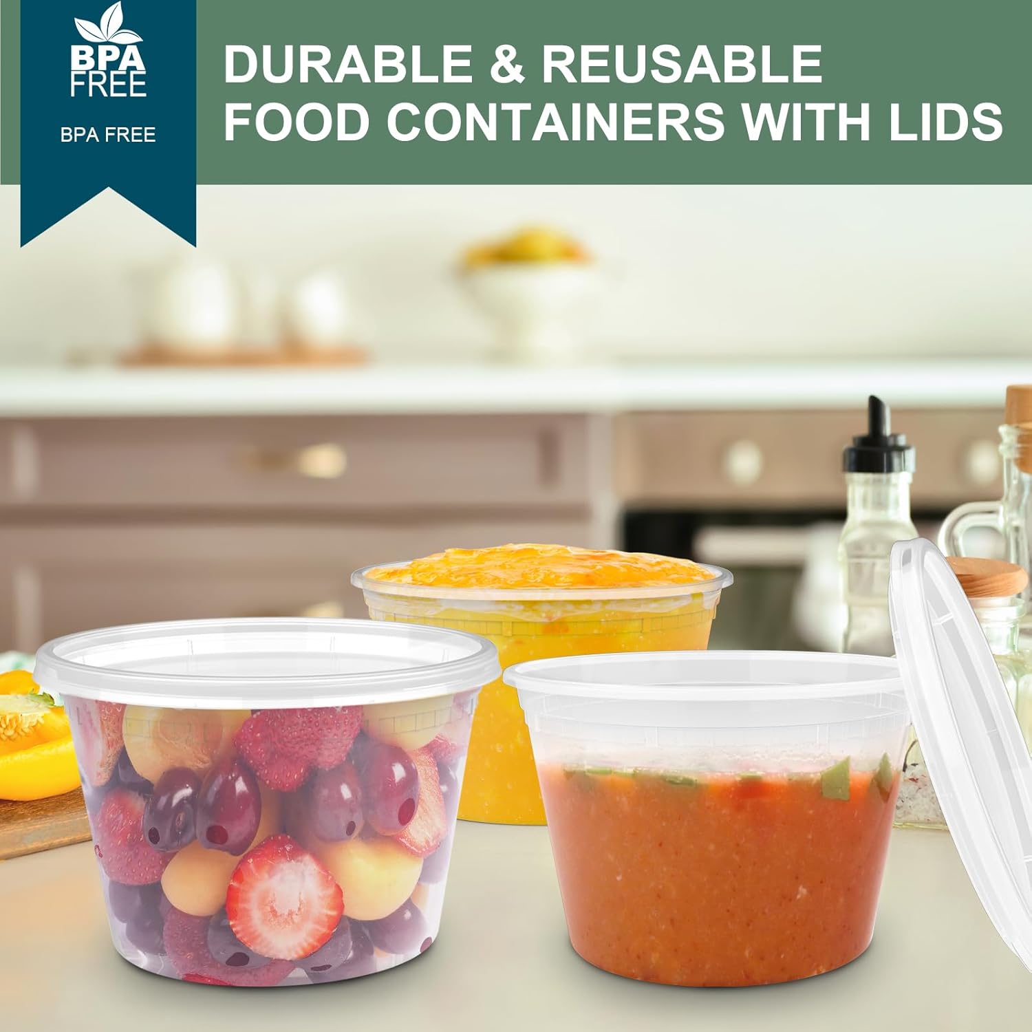 Deli Containers with Lids 16 oz [24 Set] - Image 6