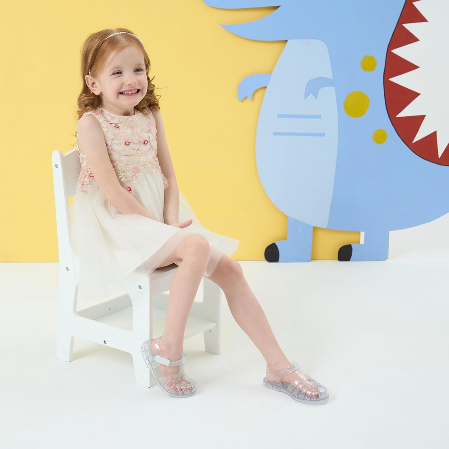 Girls Jelly Sandals Summer Costume Princess Dress Flat Breathable Waterproof Fisherman Gladiator Shoes - Image 7